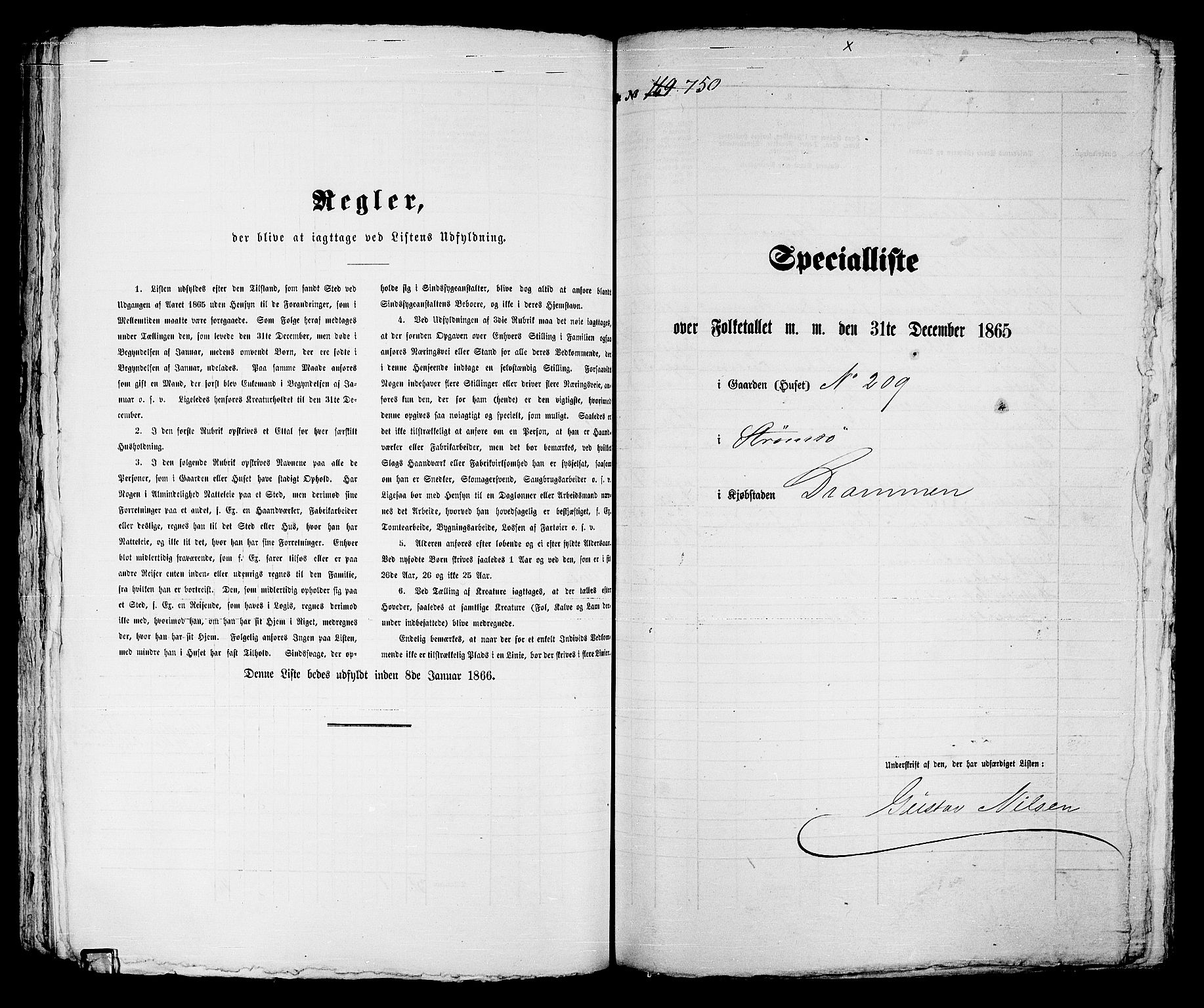 RA, Folketelling 1865 for 0602bP Strømsø prestegjeld i Drammen kjøpstad, 1865, s. 313