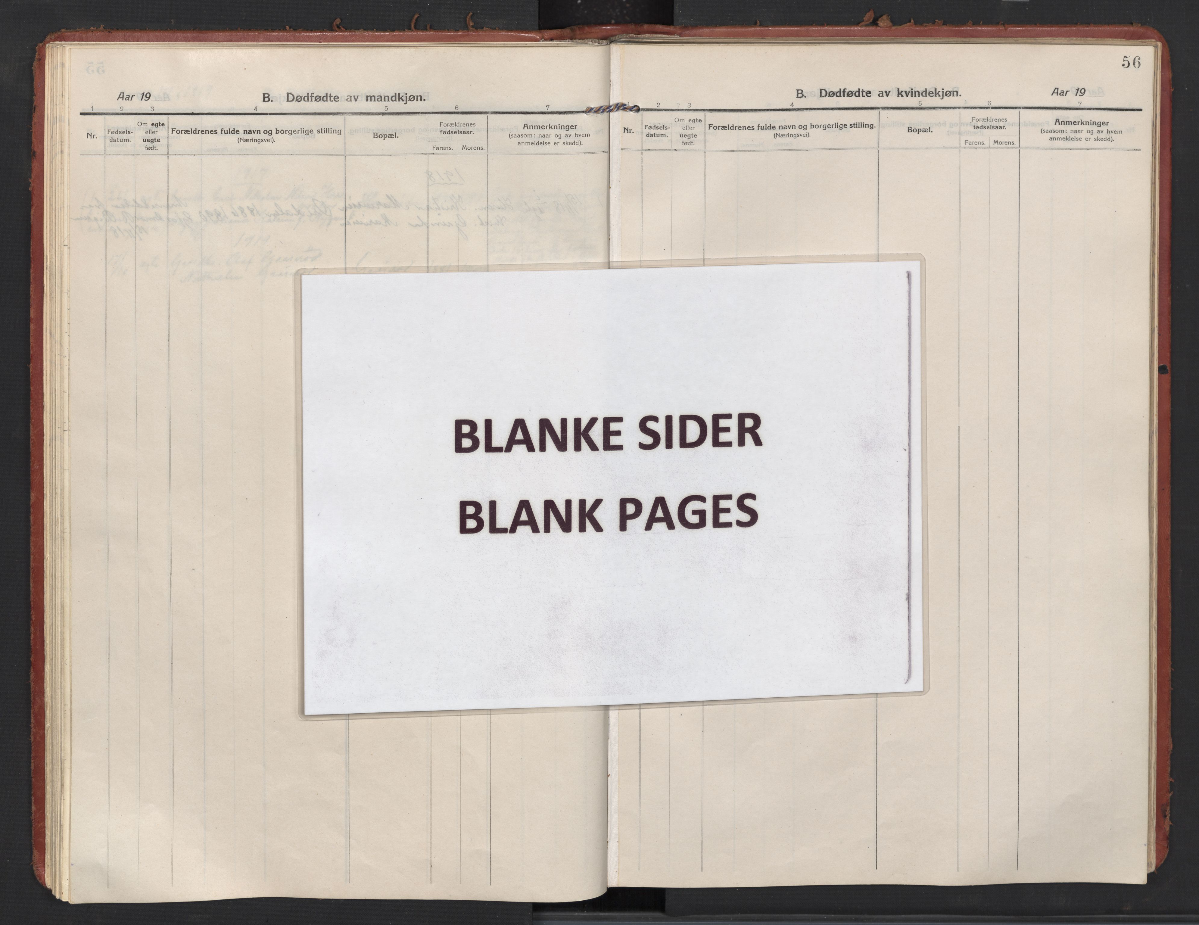 Berg prestekontor Kirkebøker, AV/SAO-A-10902/F/Fc/L0004: Ministerialbok nr. III 4, 1917-1939, s. 56