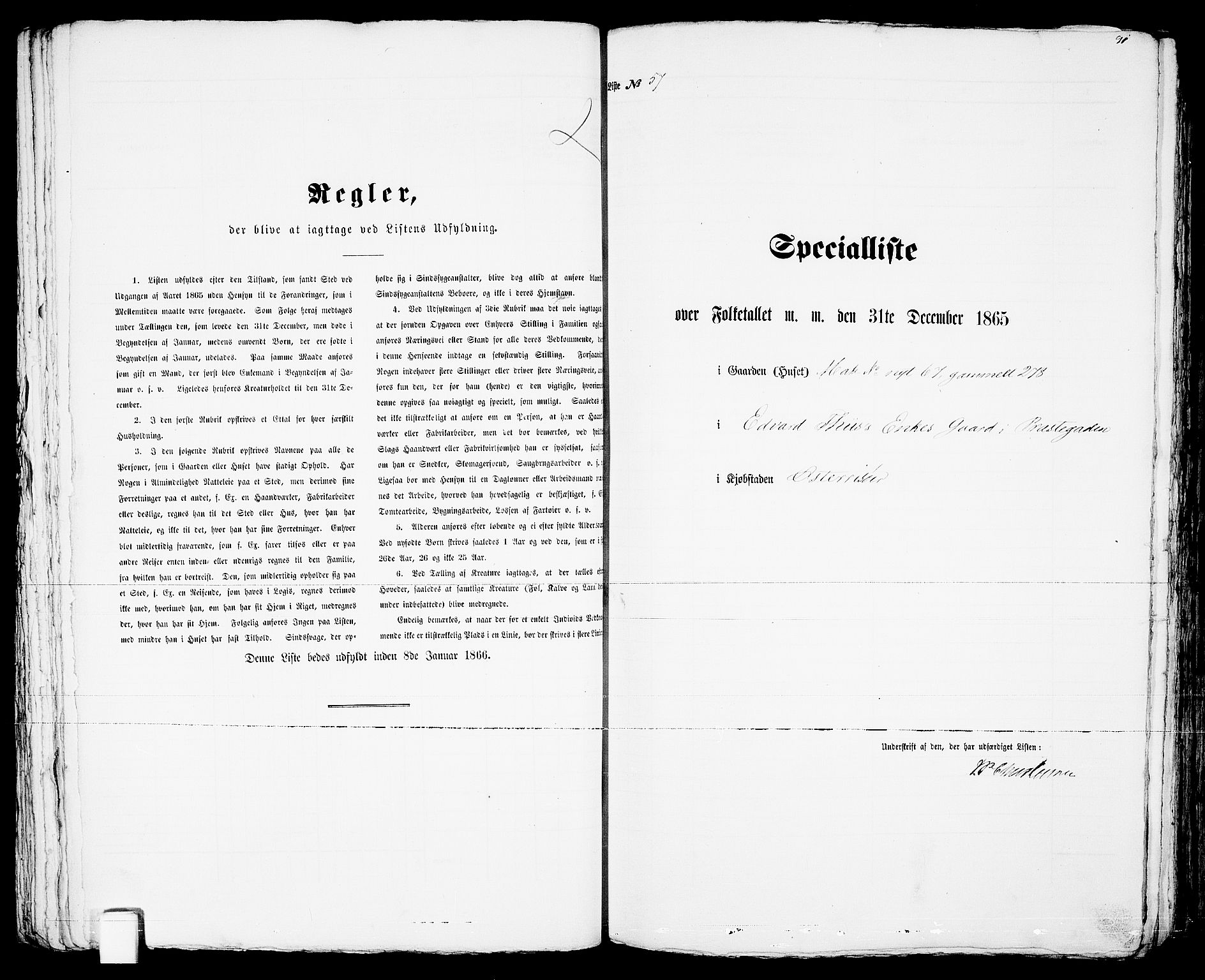 RA, Folketelling 1865 for 0901B Risør prestegjeld, Risør kjøpstad, 1865, s. 121