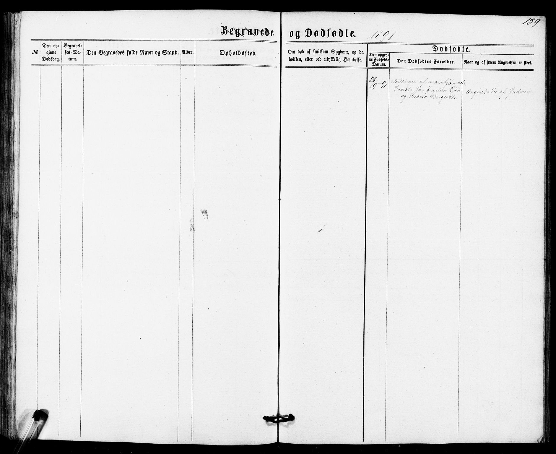 Fusa sokneprestembete, SAB/A-75401/H/Hab: Klokkerbok nr. B 1, 1861-1896, s. 139