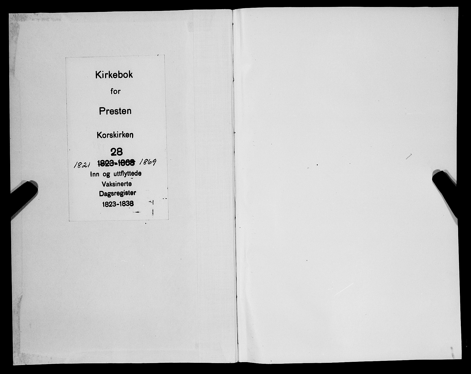 Korskirken sokneprestembete, SAB/A-76101/H/Haa/L0050: Ministerialbok nr. F 1, 1821-1869