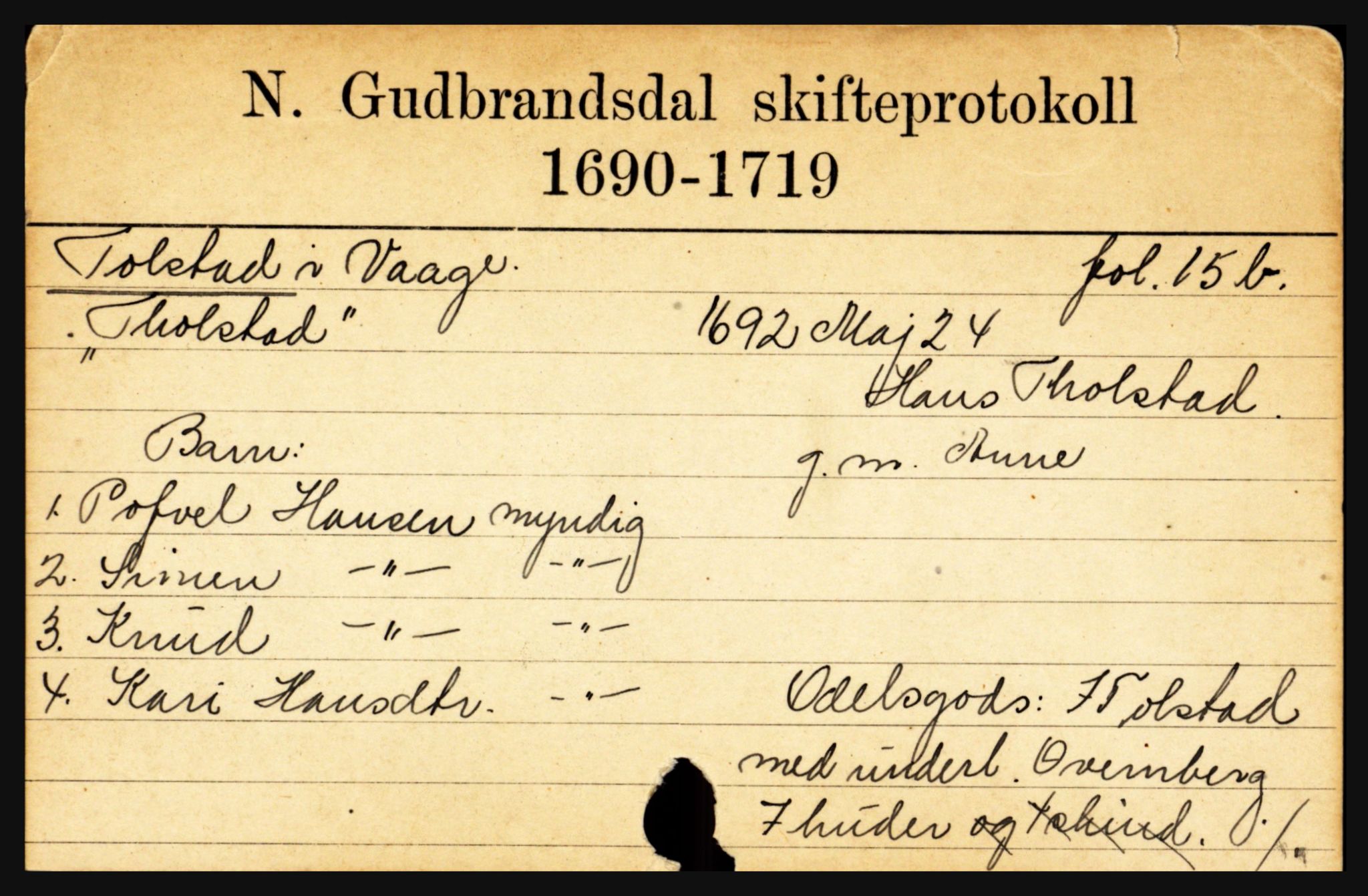 Nord-Gudbrandsdal tingrett, SAH/TING-002/J, 1658-1900, s. 14303