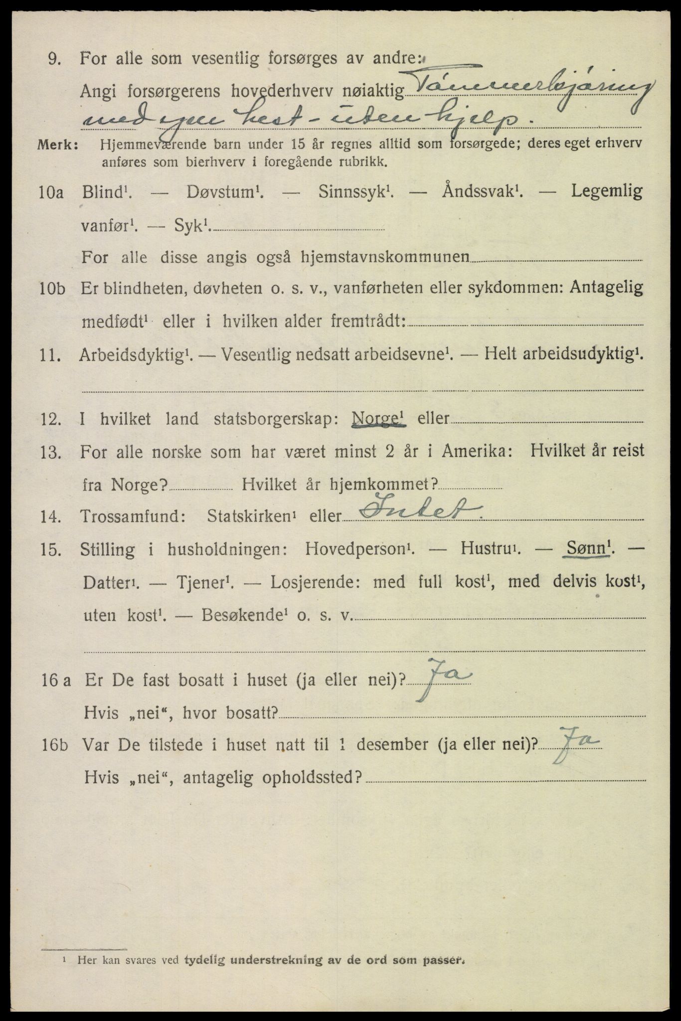 SAH, Folketelling 1920 for 0428 Trysil herred, 1920, s. 16136