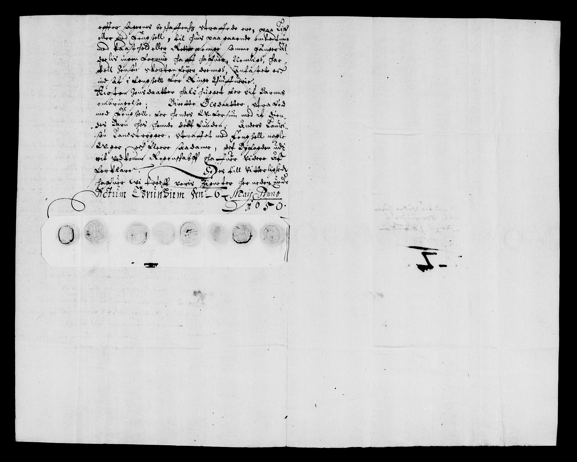 Rentekammeret inntil 1814, Reviderte regnskaper, Lensregnskaper, AV/RA-EA-5023/R/Rb/Rbw/L0094: Trondheim len, 1648-1650