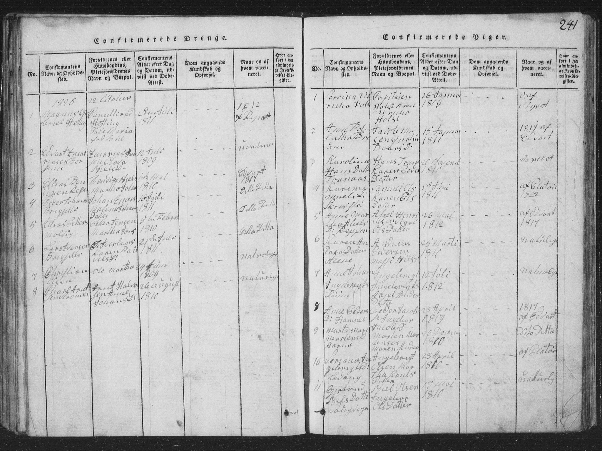 Ministerialprotokoller, klokkerbøker og fødselsregistre - Nord-Trøndelag, SAT/A-1458/773/L0613: Ministerialbok nr. 773A04, 1815-1845, s. 241