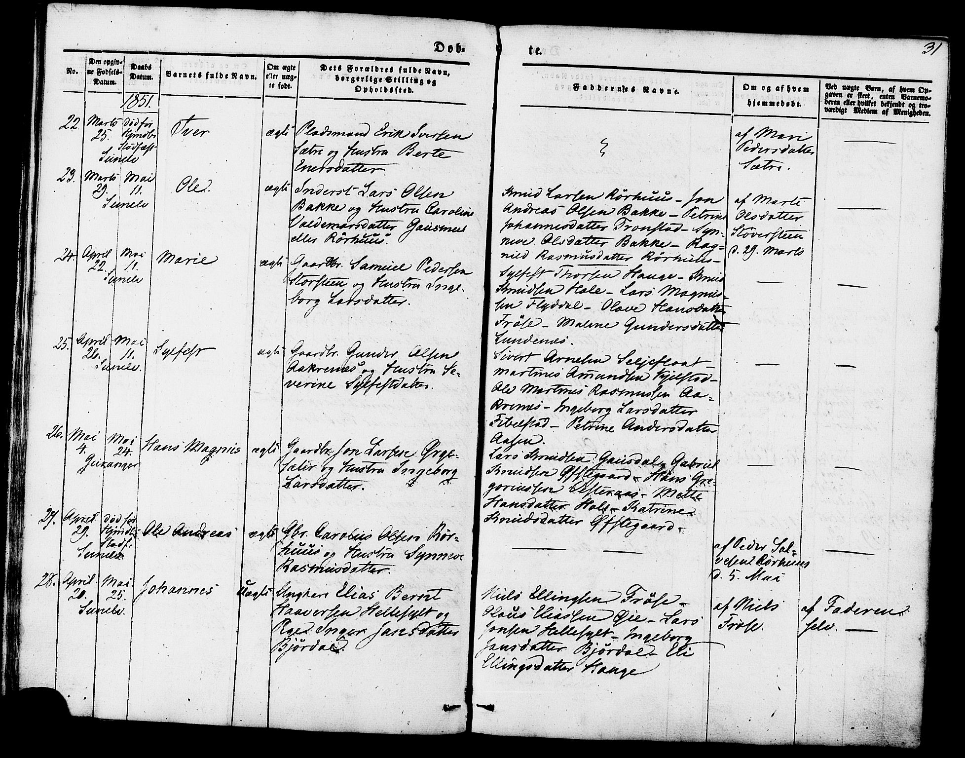 Ministerialprotokoller, klokkerbøker og fødselsregistre - Møre og Romsdal, AV/SAT-A-1454/517/L0222: Ministerialbok nr. 517A02, 1846-1862, s. 31