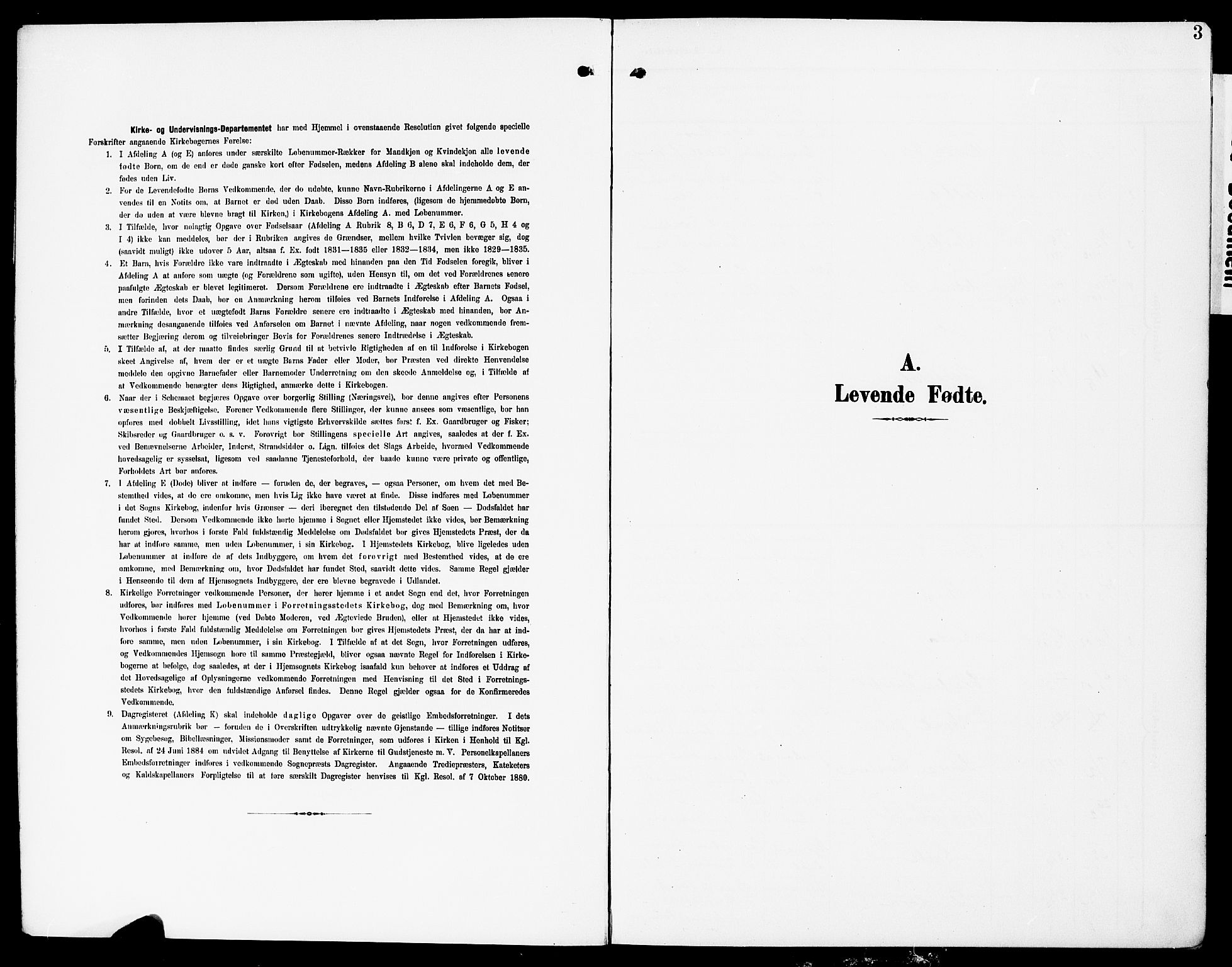 Flekkefjord sokneprestkontor, AV/SAK-1111-0012/F/Fb/Fba/L0001: Klokkerbok nr. B 1, 1903-1931, s. 3