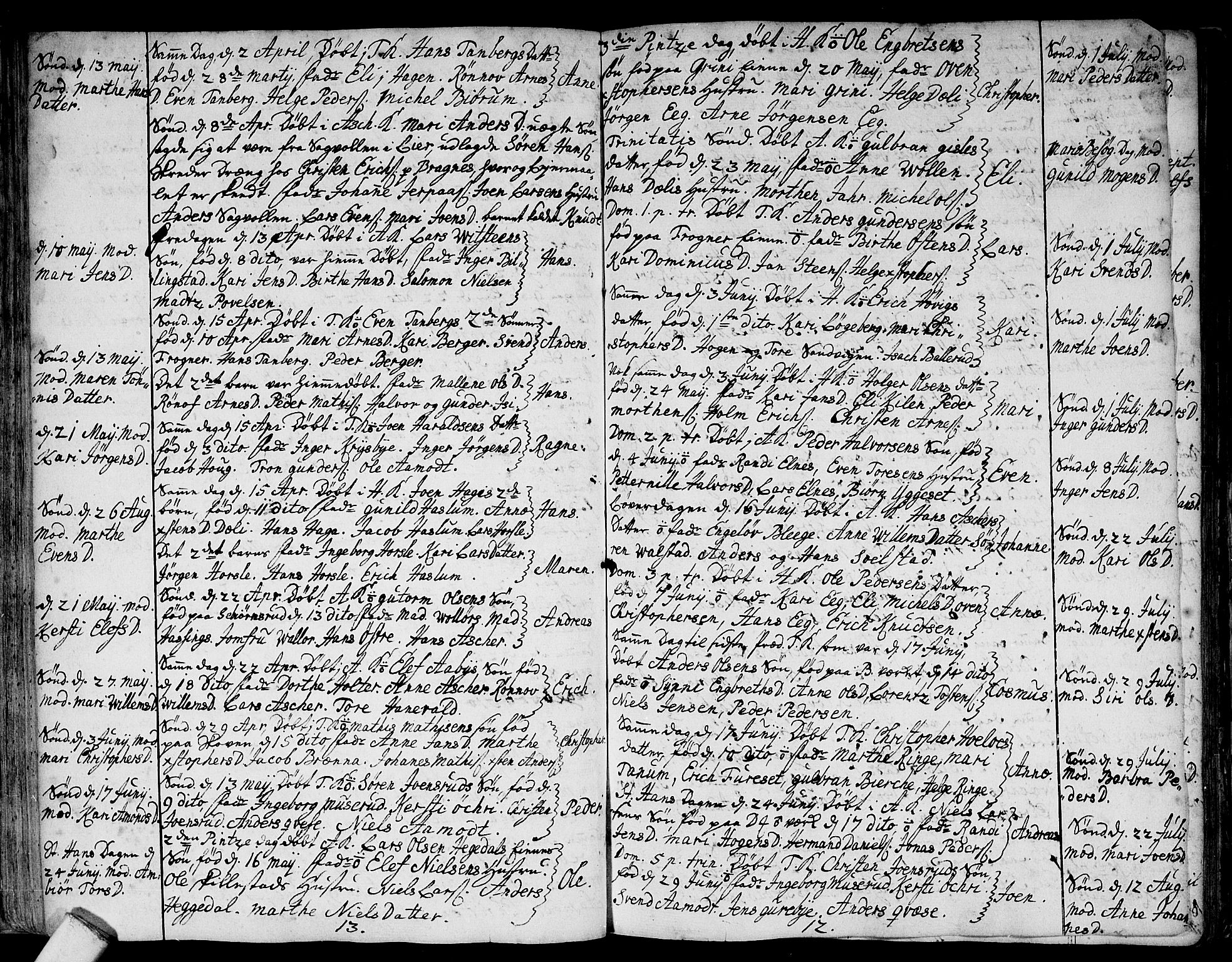 Asker prestekontor Kirkebøker, SAO/A-10256a/F/Fa/L0001: Ministerialbok nr. I 1, 1726-1744, s. 43
