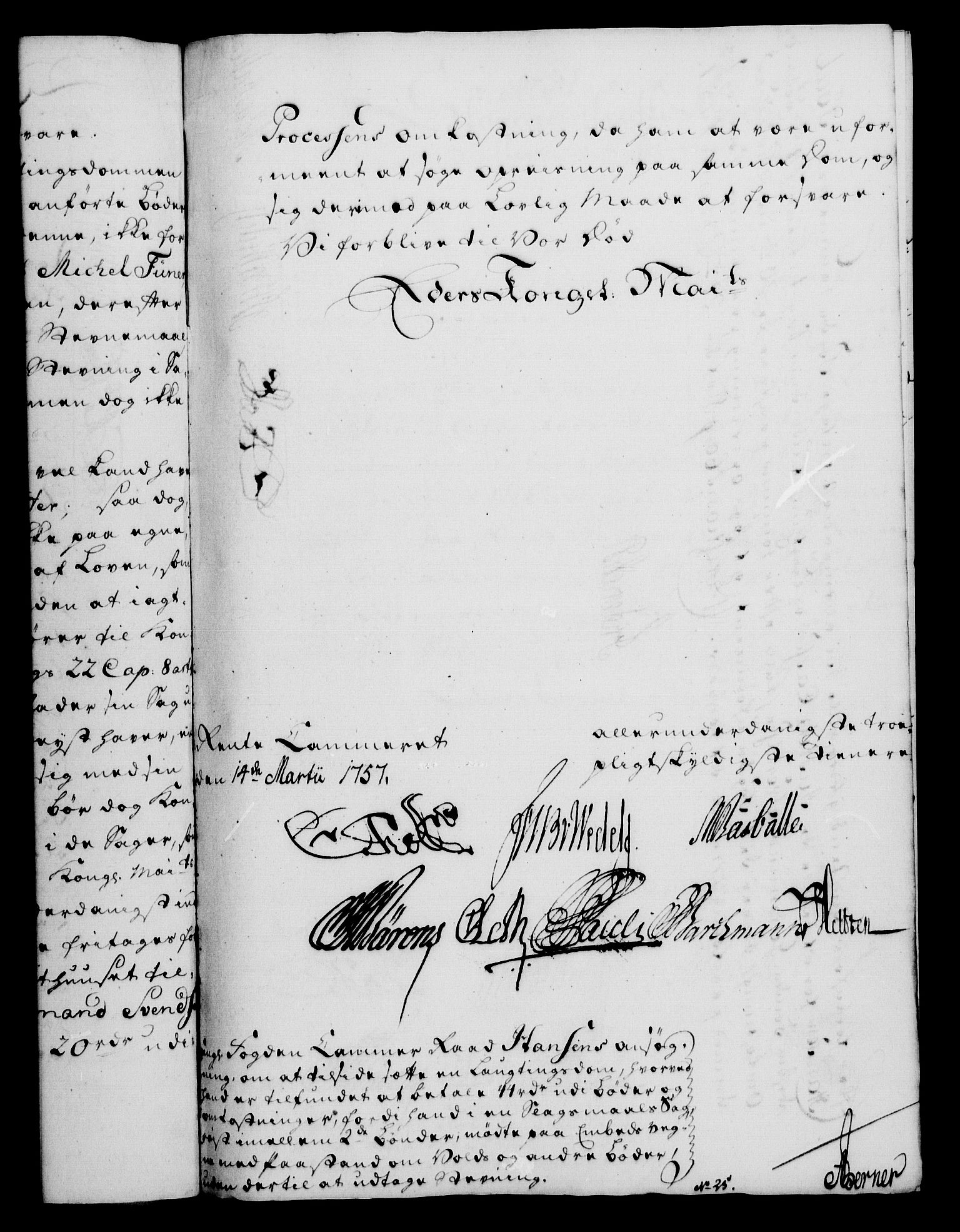 Rentekammeret, Kammerkanselliet, RA/EA-3111/G/Gf/Gfa/L0039: Norsk relasjons- og resolusjonsprotokoll (merket RK 52.39), 1757, s. 200