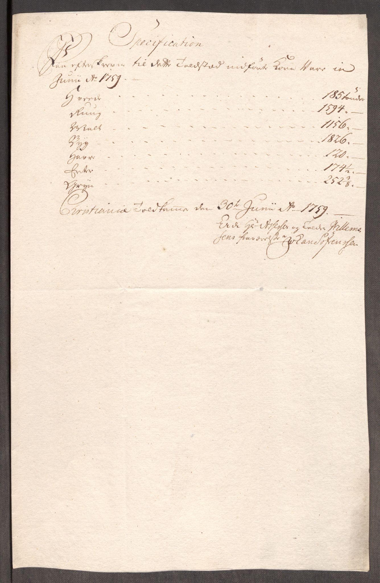 Rentekammeret inntil 1814, Realistisk ordnet avdeling, RA/EA-4070/Oe/L0006: [Ø1]: Priskuranter, 1758-1760, s. 431