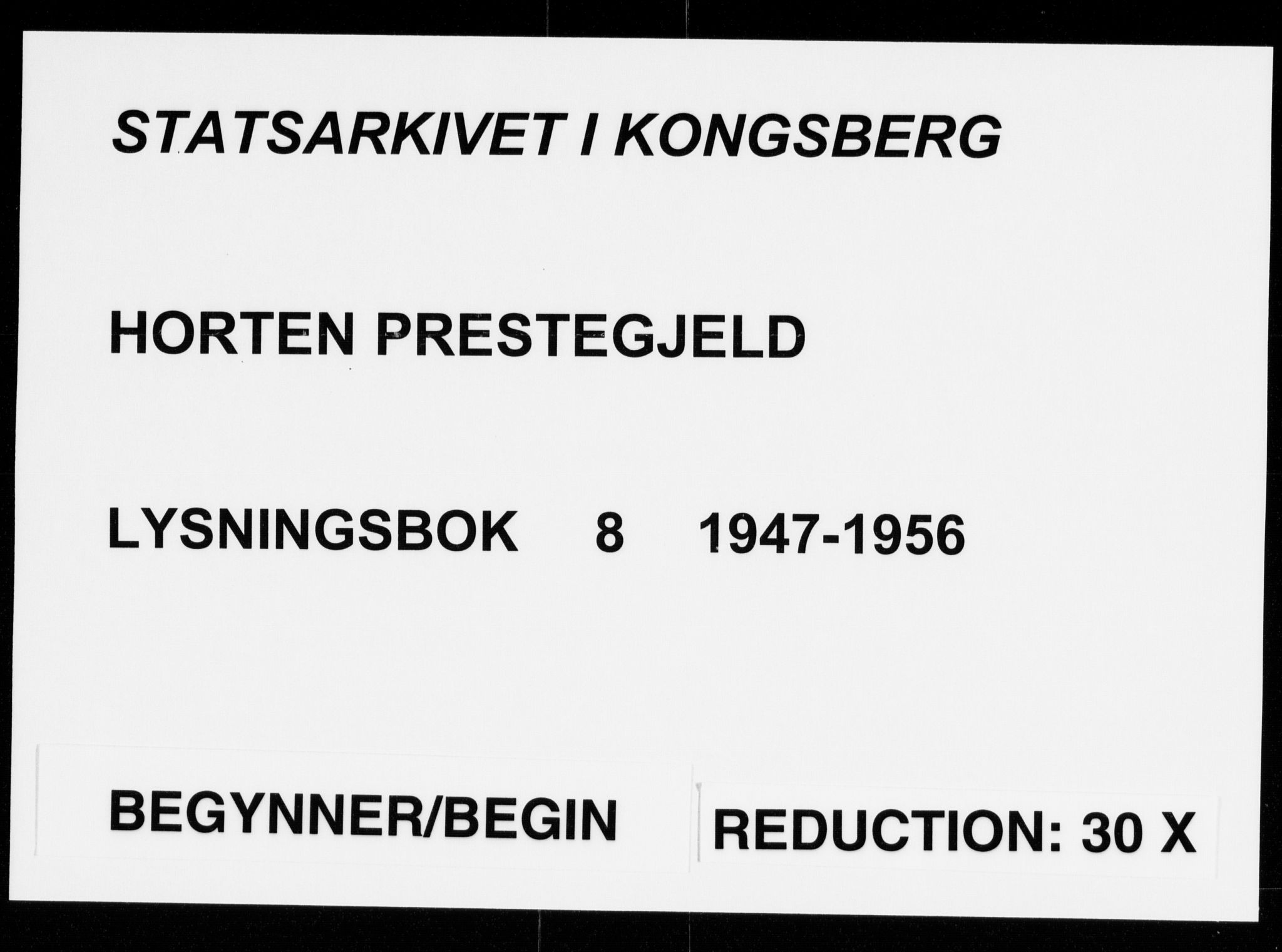 Horten kirkebøker, AV/SAKO-A-348/H/Ha/L0008: Lysningsprotokoll nr. 8, 1947-1956