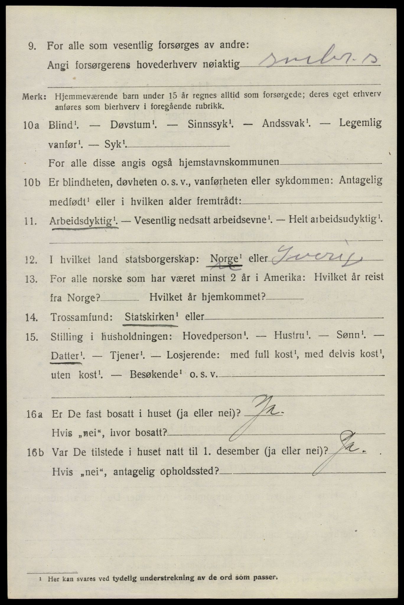 SAO, Folketelling 1920 for 0221 Høland herred, 1920, s. 2606