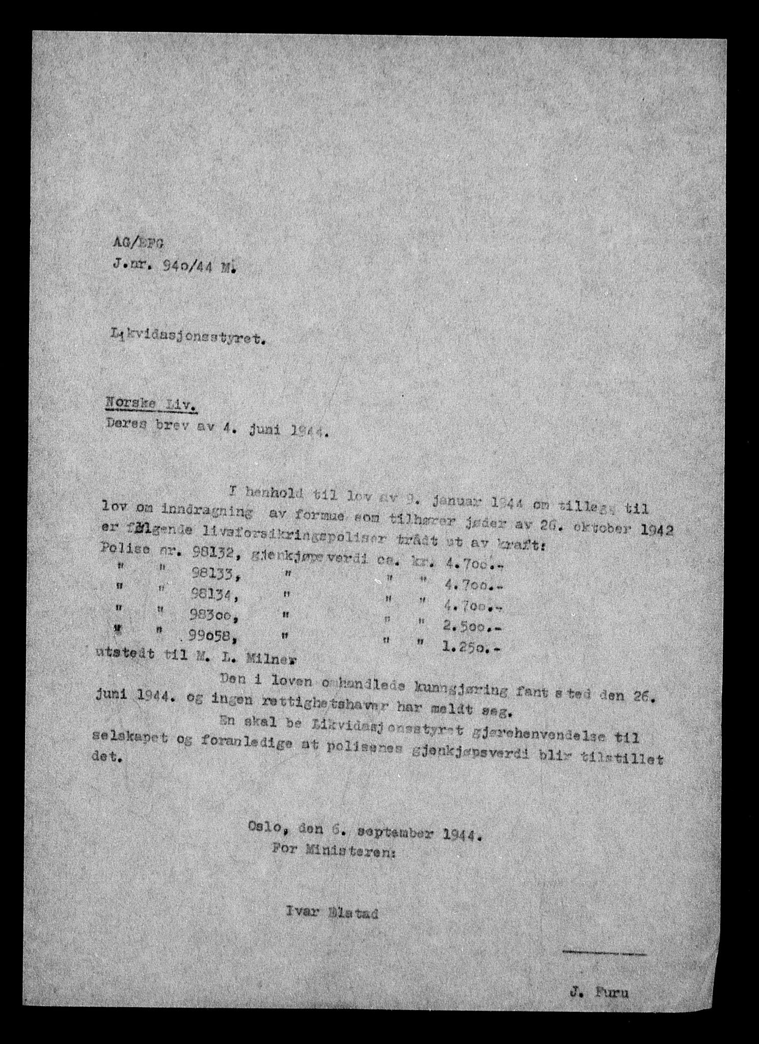 Justisdepartementet, Tilbakeføringskontoret for inndratte formuer, AV/RA-S-1564/H/Hc/Hcc/L0965: --, 1945-1947, s. 540