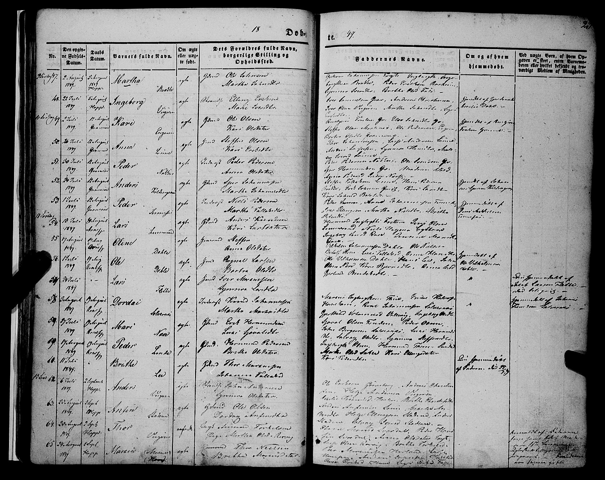 Vik sokneprestembete, AV/SAB-A-81501/H/Haa/Haaa/L0008: Ministerialbok nr. A 8, 1846-1865, s. 23