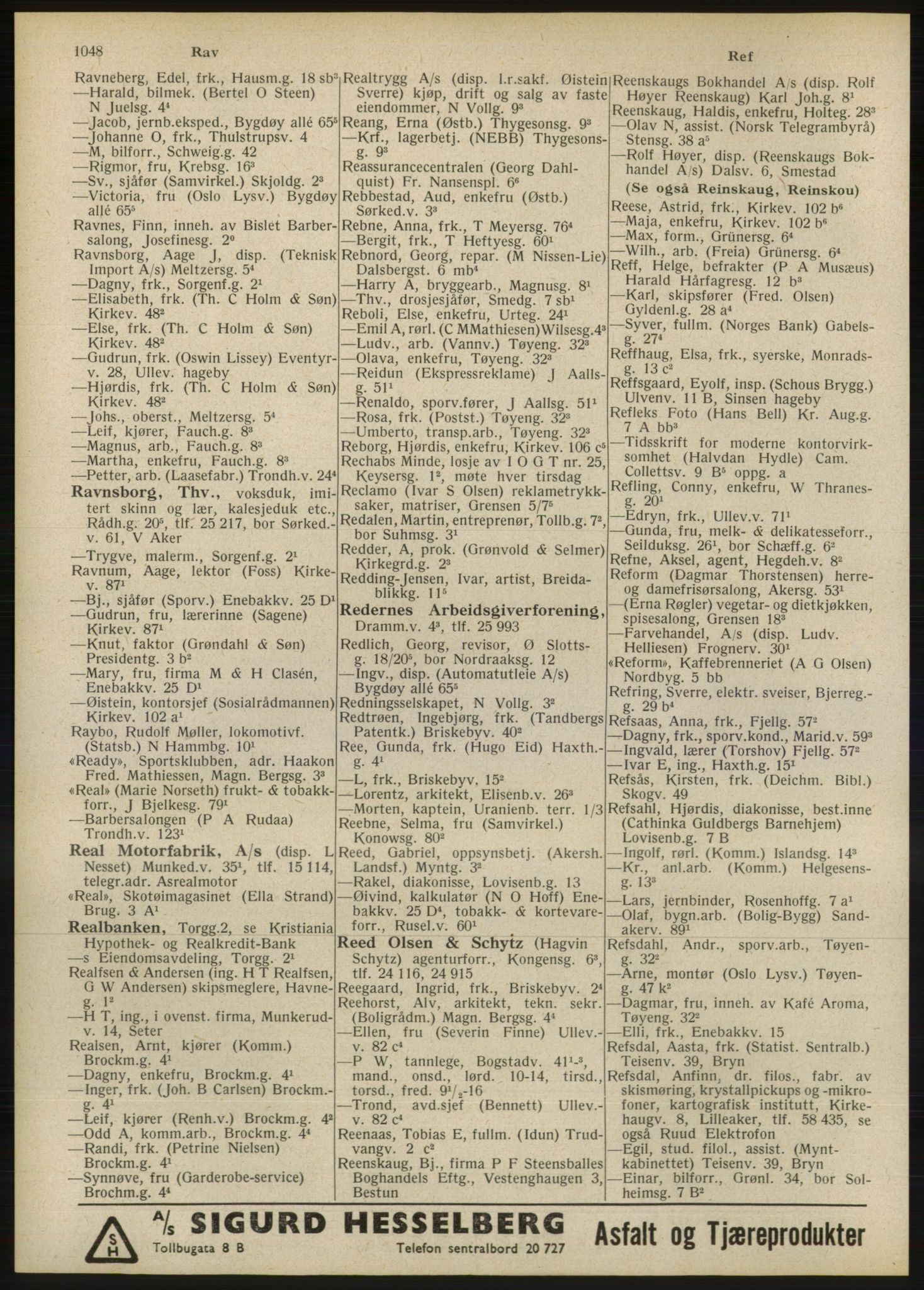 Kristiania/Oslo adressebok, PUBL/-, 1946, s. 1048