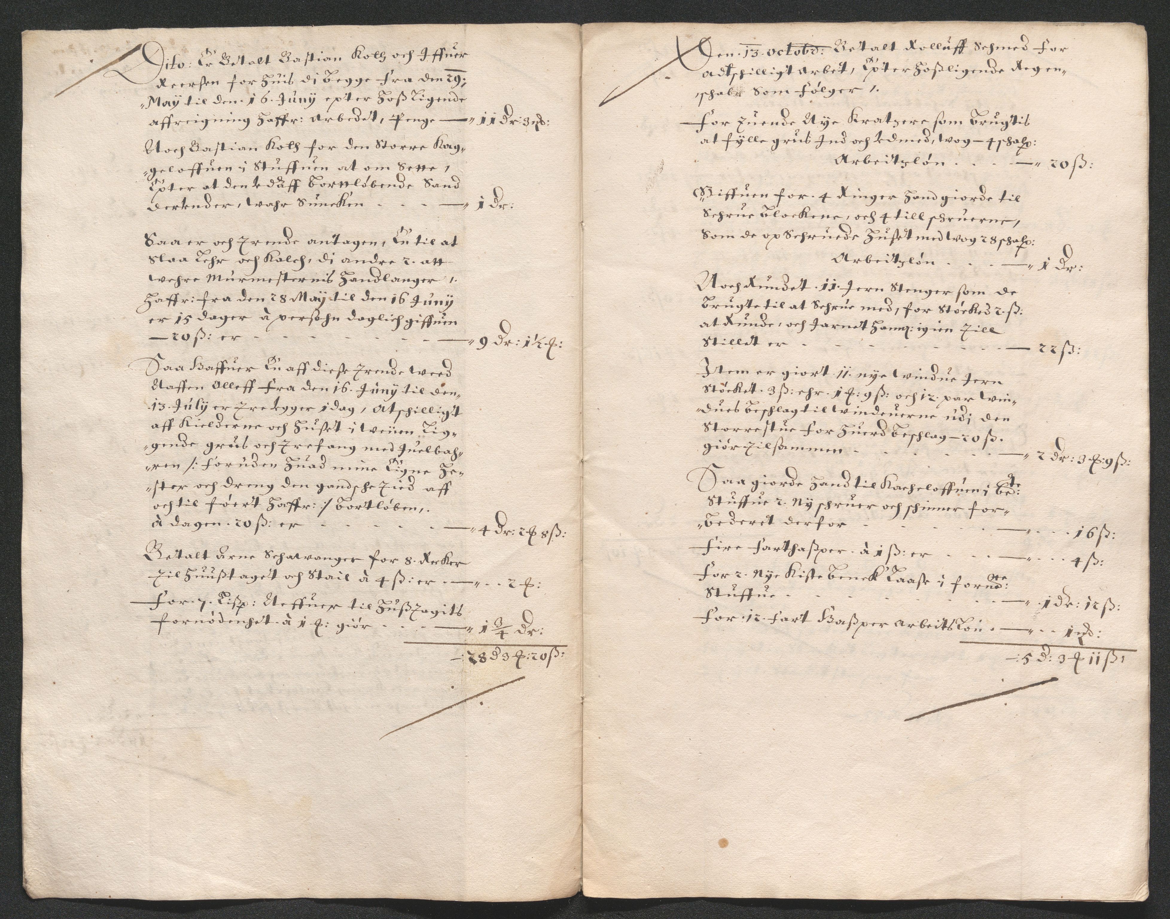 Kongsberg Sølvverk 1623-1816, AV/SAKO-EA-3135/001/D/Dc/Dcd/L0034: Utgiftsregnskap for gruver m.m. , 1651-1659, s. 213