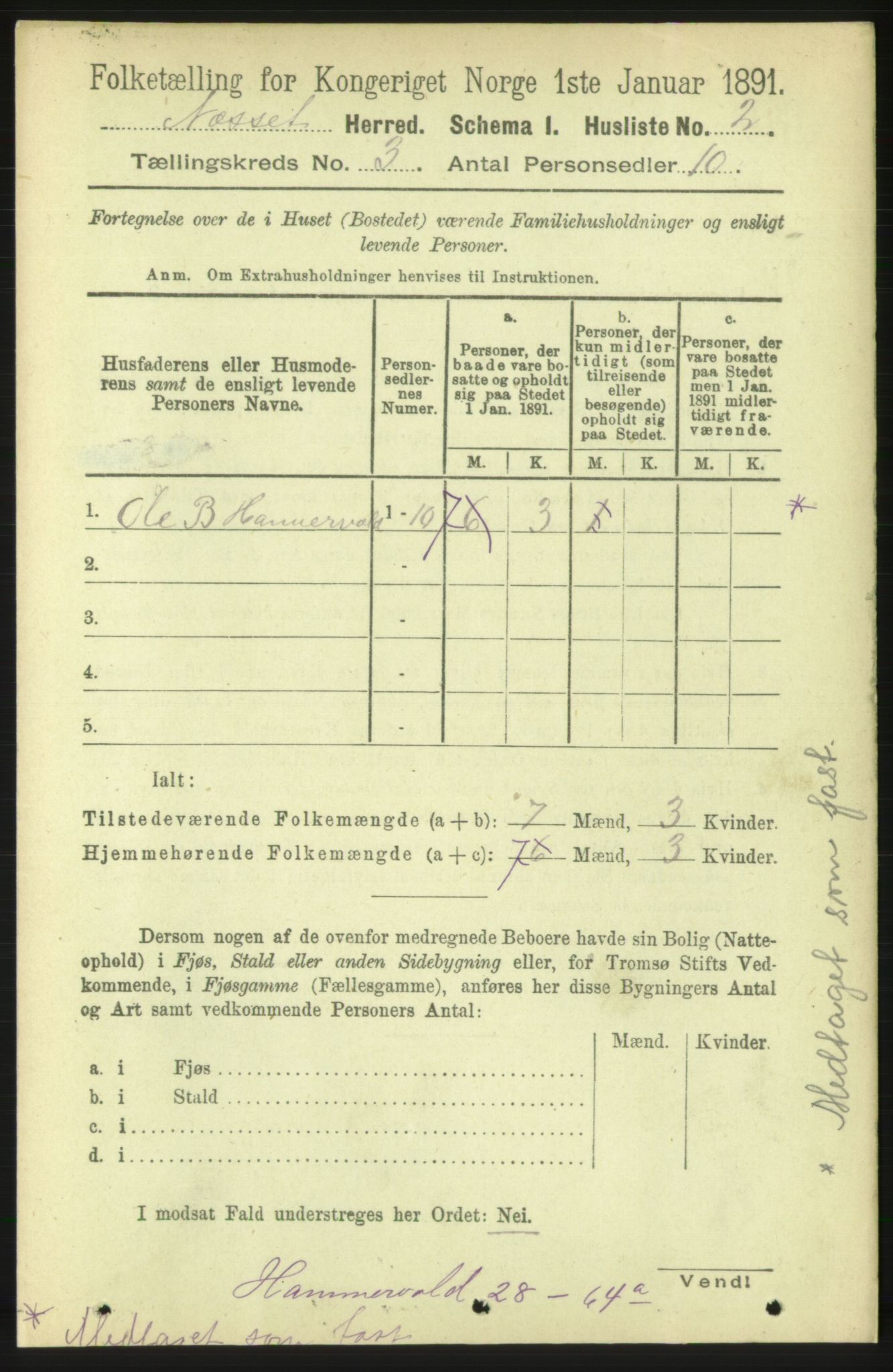 RA, Folketelling 1891 for 1543 Nesset herred, 1891, s. 1038