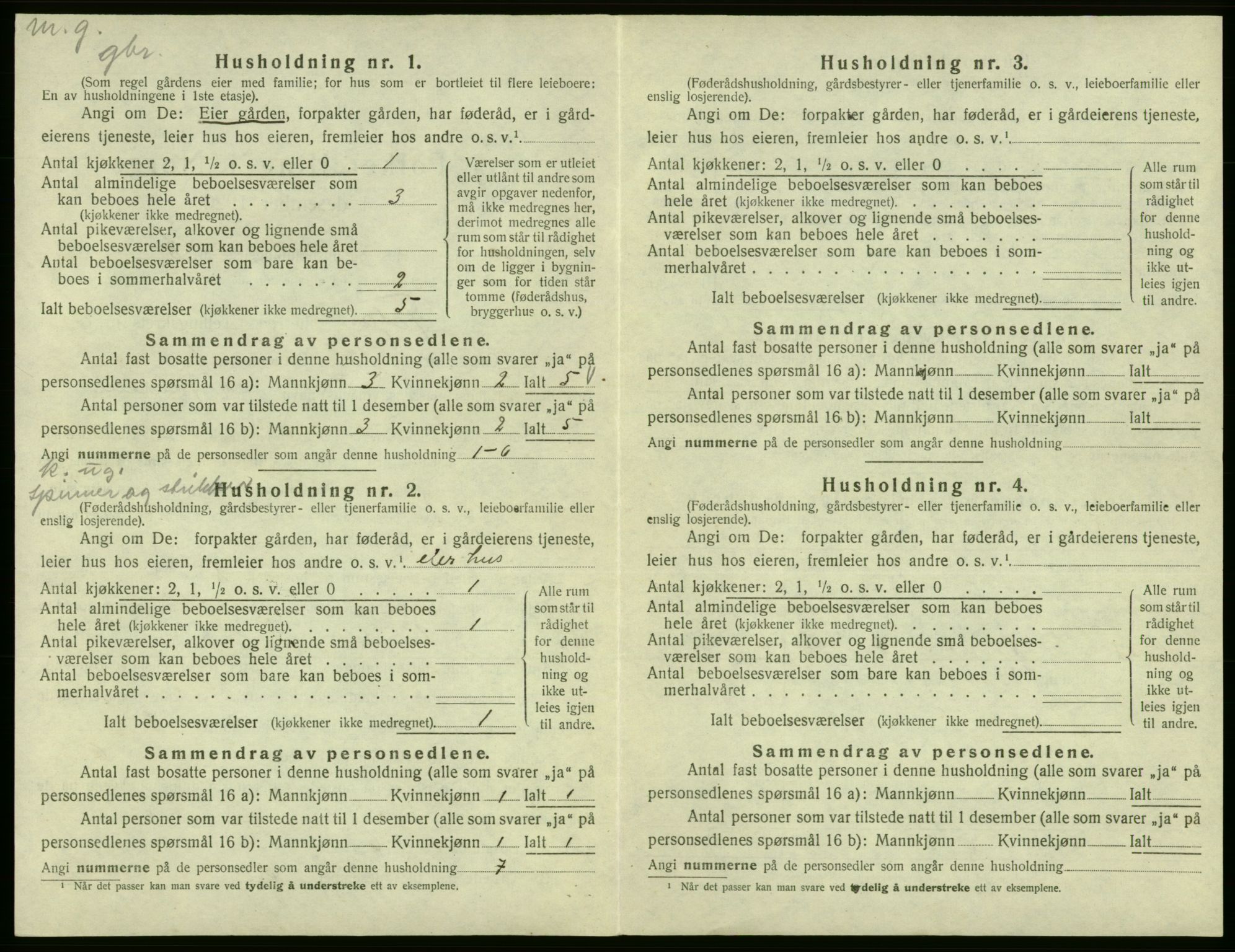 SAB, Folketelling 1920 for 1222 Fitjar herred, 1920, s. 257