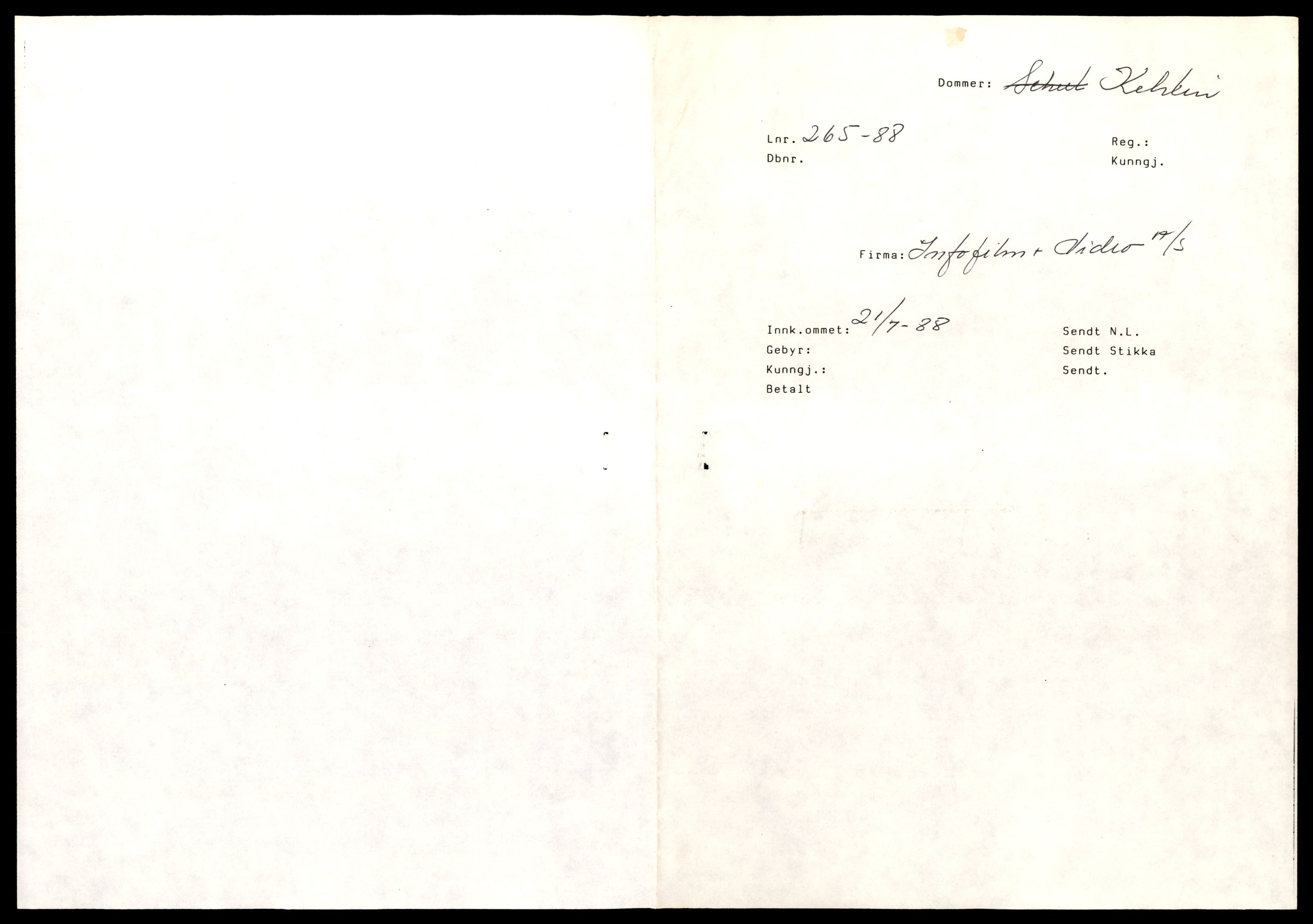 Asker og Bærum tingrett, AV/SAT-A-10379/K/Kf/L0009: Enkeltmannsforetak, aksjeselskap og andelslag, I - S, 1944-1989, s. 1