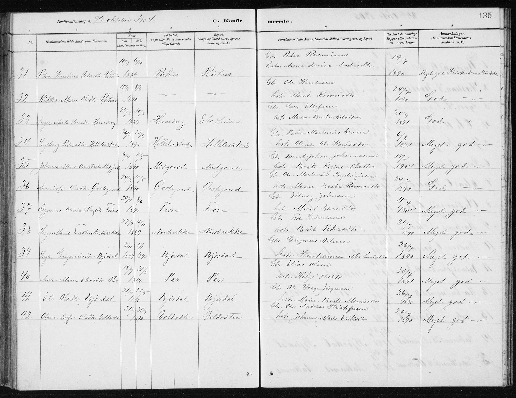 Ministerialprotokoller, klokkerbøker og fødselsregistre - Møre og Romsdal, AV/SAT-A-1454/517/L0230: Klokkerbok nr. 517C03, 1879-1912, s. 135