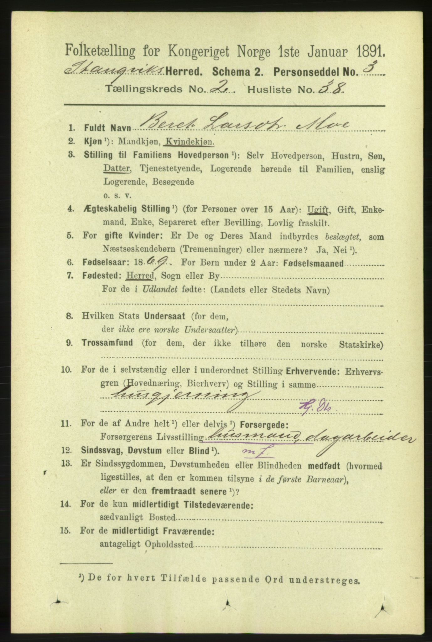 RA, Folketelling 1891 for 1564 Stangvik herred, 1891, s. 925