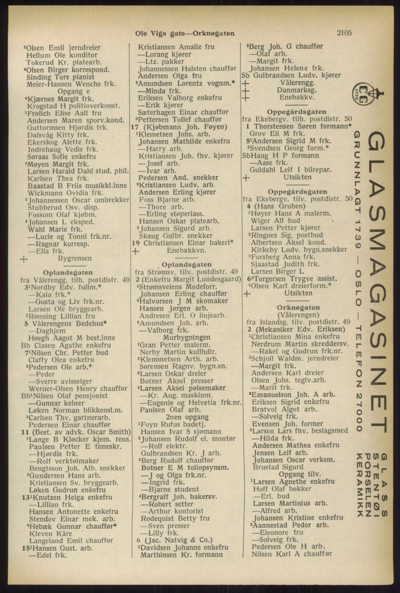 Kristiania/Oslo adressebok, PUBL/-, 1937, s. 2105