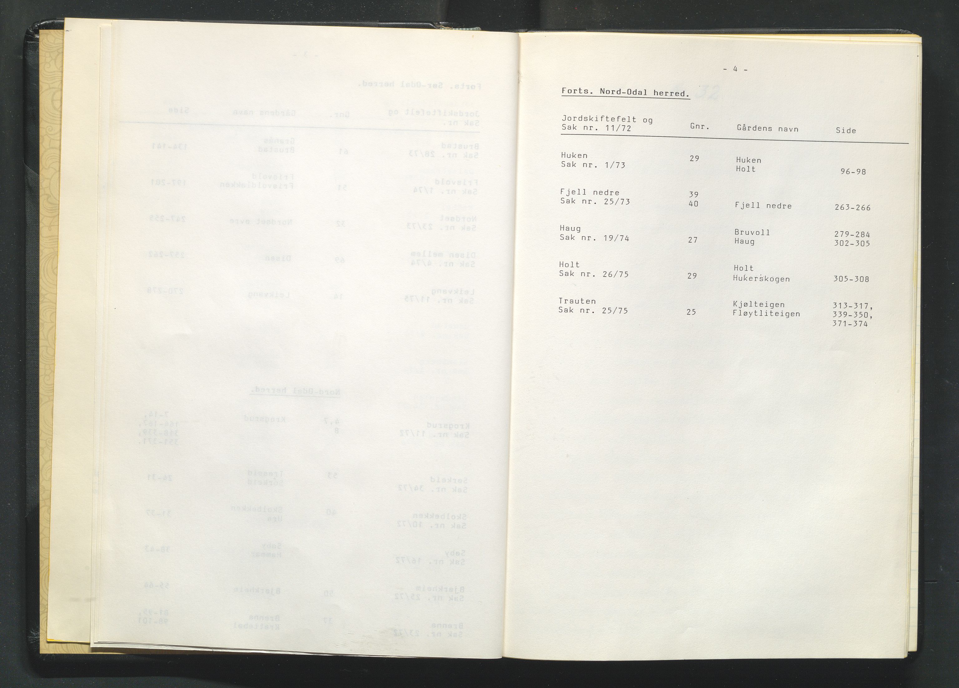 Glåmdal jordskifterett, AV/SAH-JORDSKIFTEH-003/G/Ga/L0017/0001: Rettsbøker / Rettsbok - nr. 32, 1973-1978