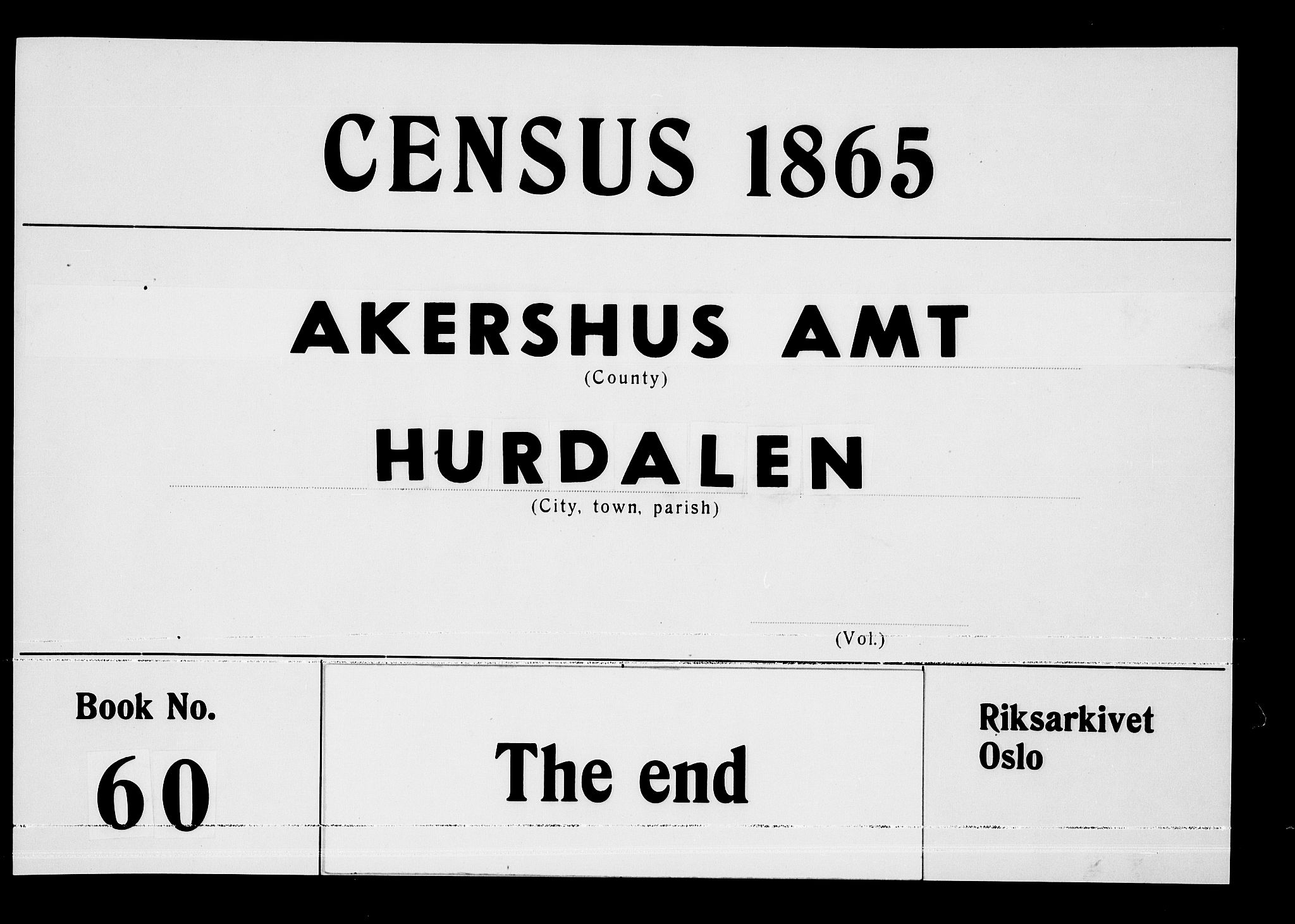 RA, Folketelling 1865 for 0239P Hurdal prestegjeld, 1865, s. 167