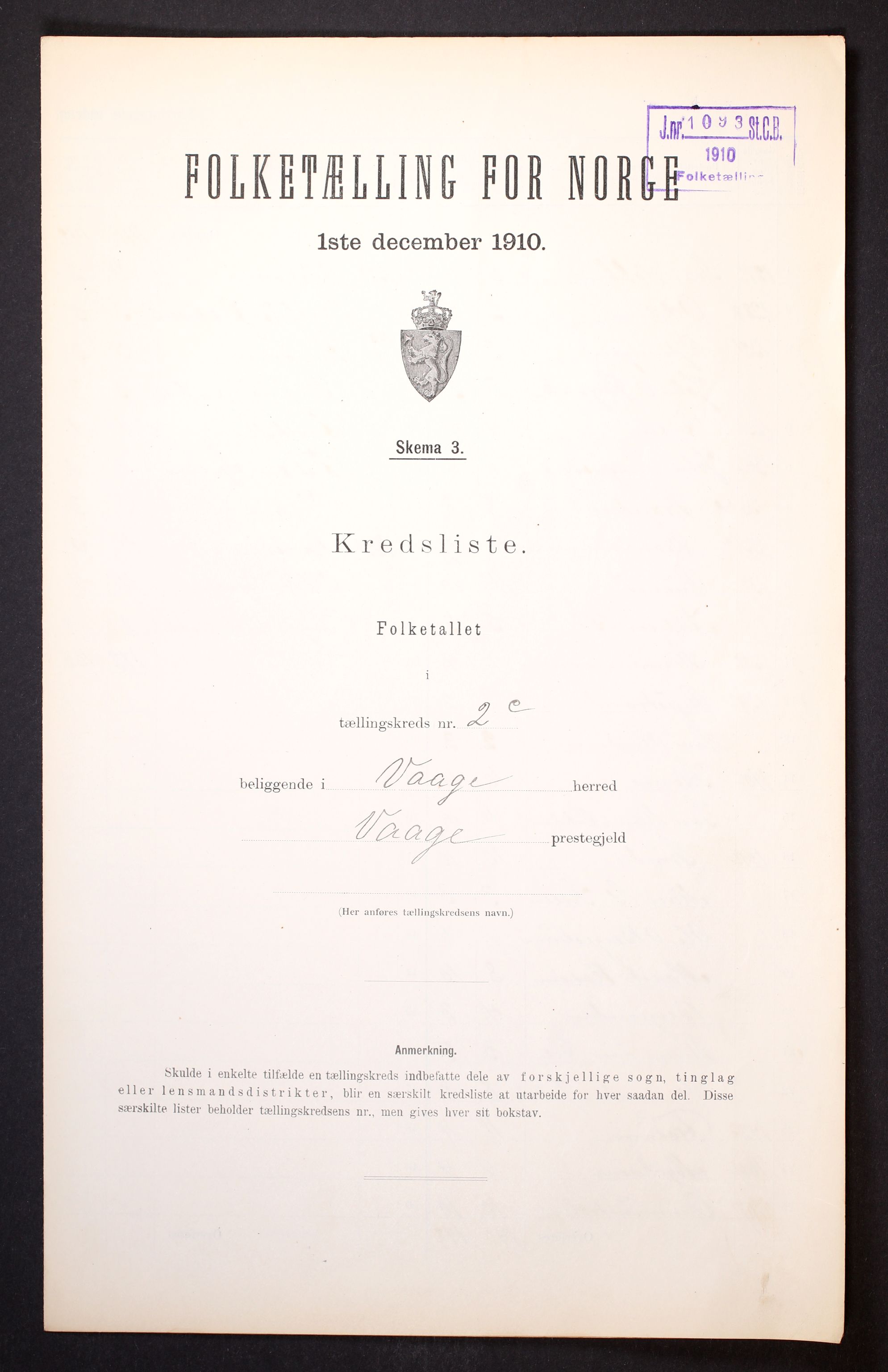 RA, Folketelling 1910 for 0515 Vågå herred, 1910, s. 22