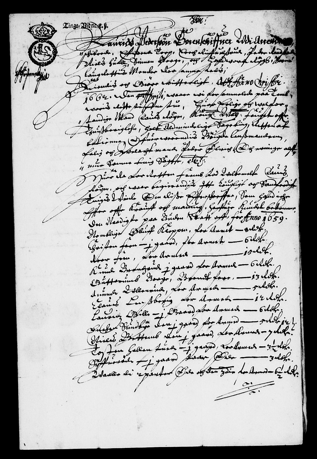 Rentekammeret inntil 1814, Reviderte regnskaper, Lensregnskaper, AV/RA-EA-5023/R/Rb/Rbo/L0035: Tønsberg len, 1658-1661