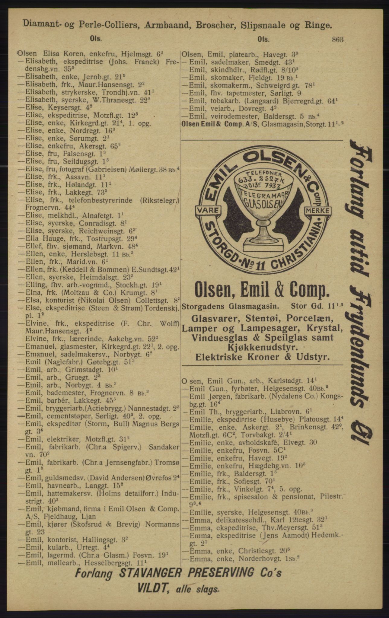 Kristiania/Oslo adressebok, PUBL/-, 1913, s. 875