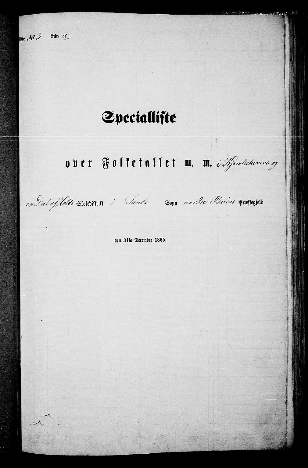 RA, Folketelling 1865 for 0418P Nord-Odal prestegjeld, 1865, s. 52