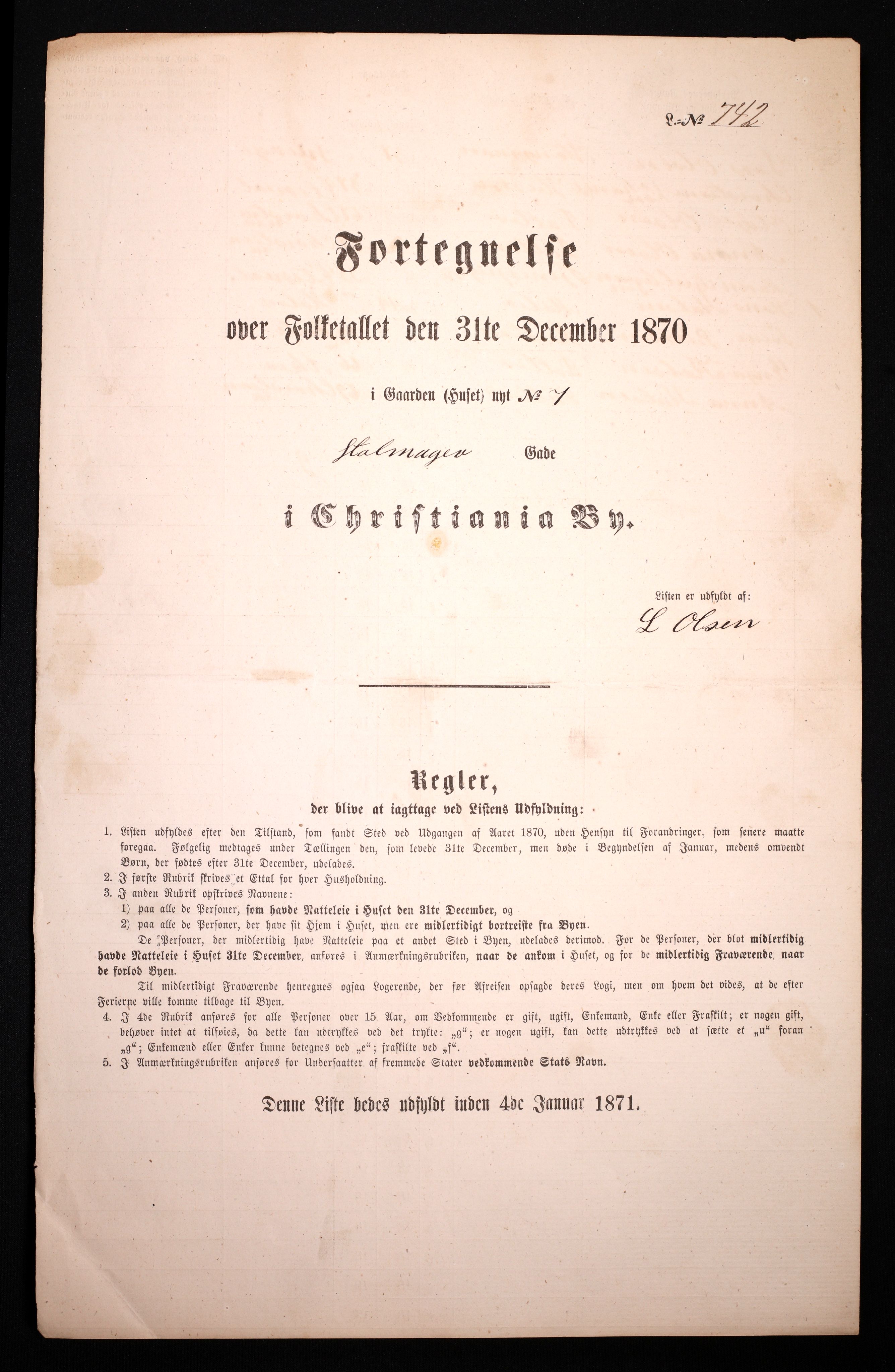 RA, Folketelling 1870 for 0301 Kristiania kjøpstad, 1870, s. 3630