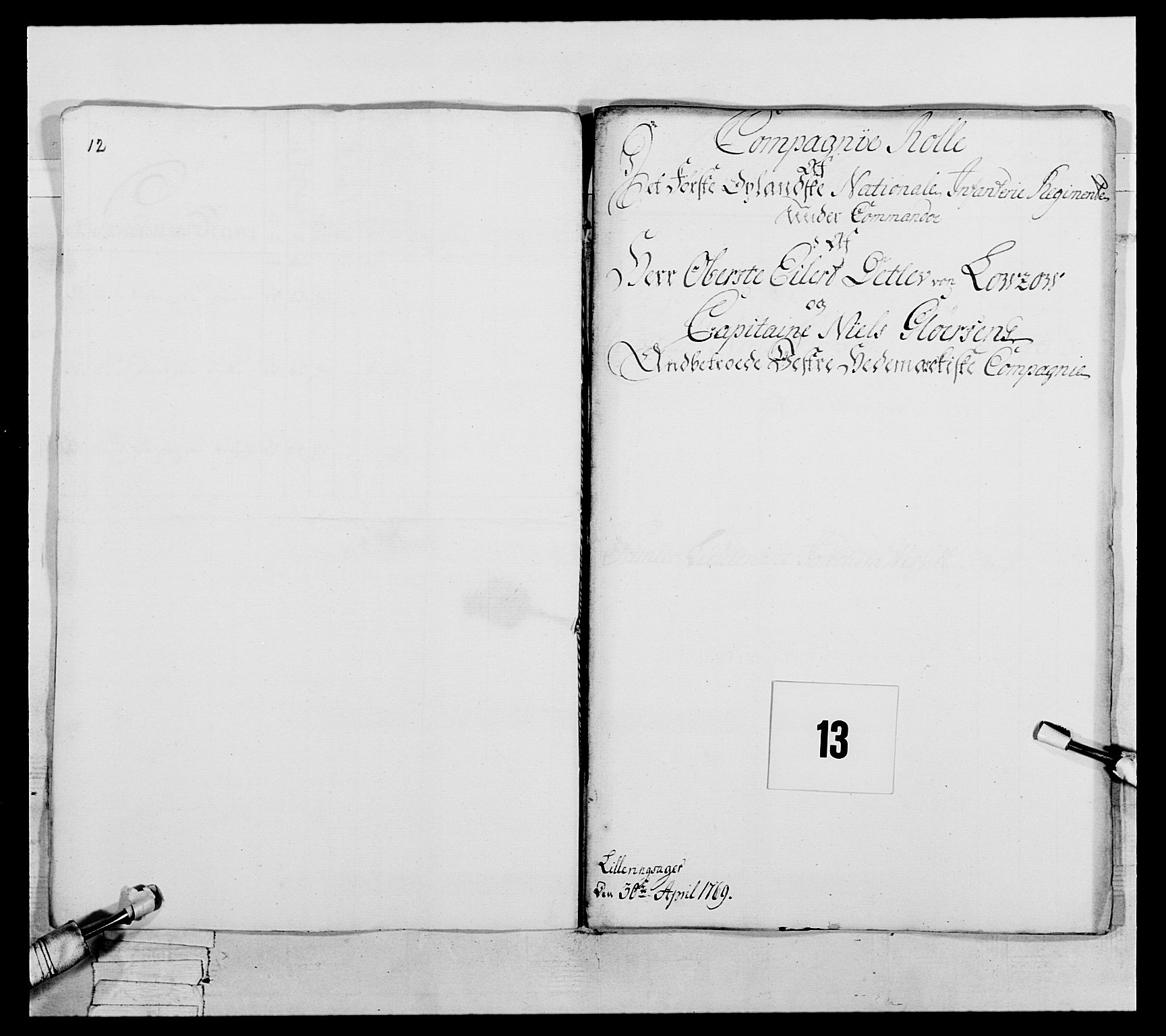 Generalitets- og kommissariatskollegiet, Det kongelige norske kommissariatskollegium, AV/RA-EA-5420/E/Eh/L0057: 1. Opplandske nasjonale infanteriregiment, 1769-1771, s. 216
