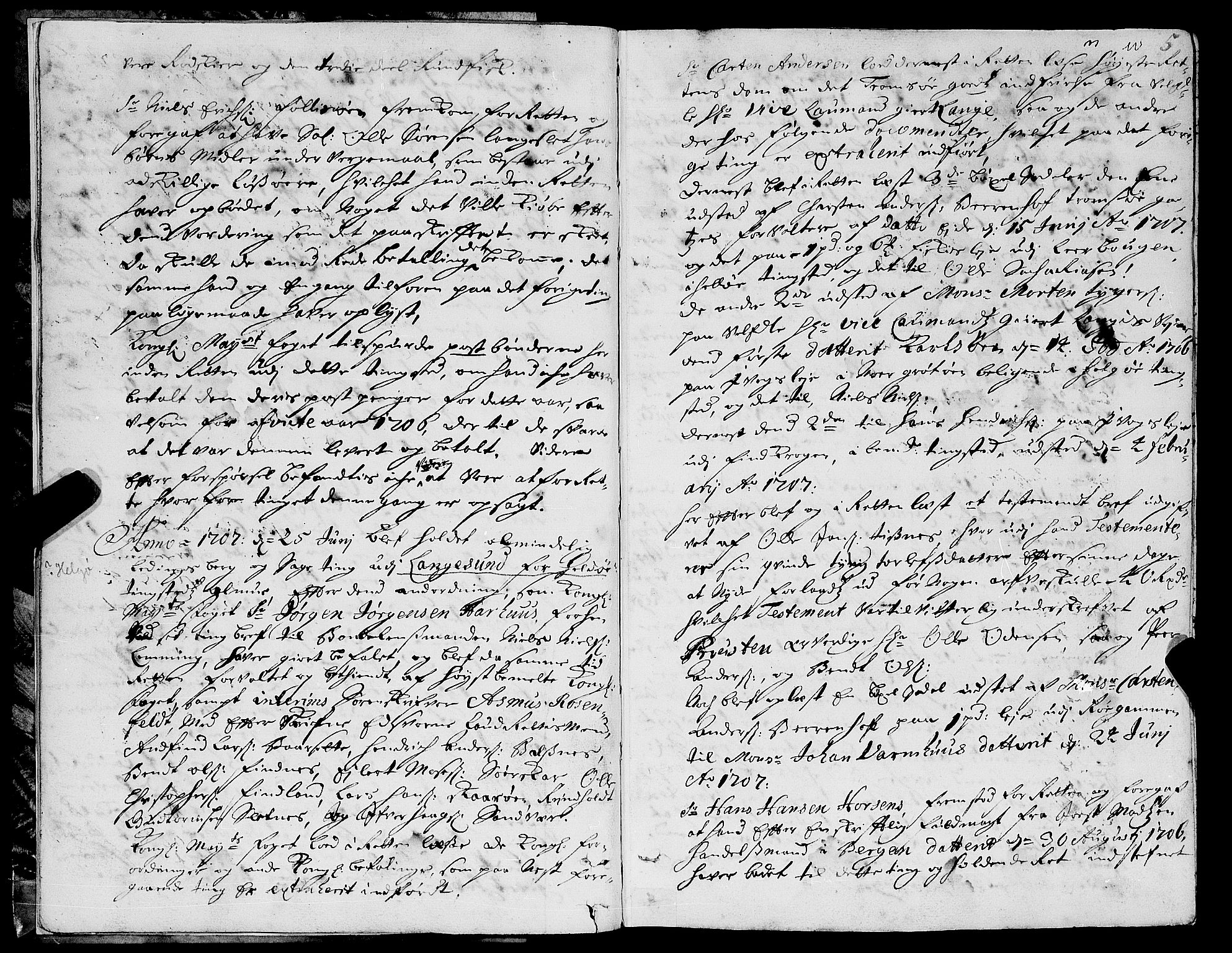 Sorenskriveren i Tromsø (-1755), AV/SATØ-S-0262, 1707-1728, s. 4b-5a