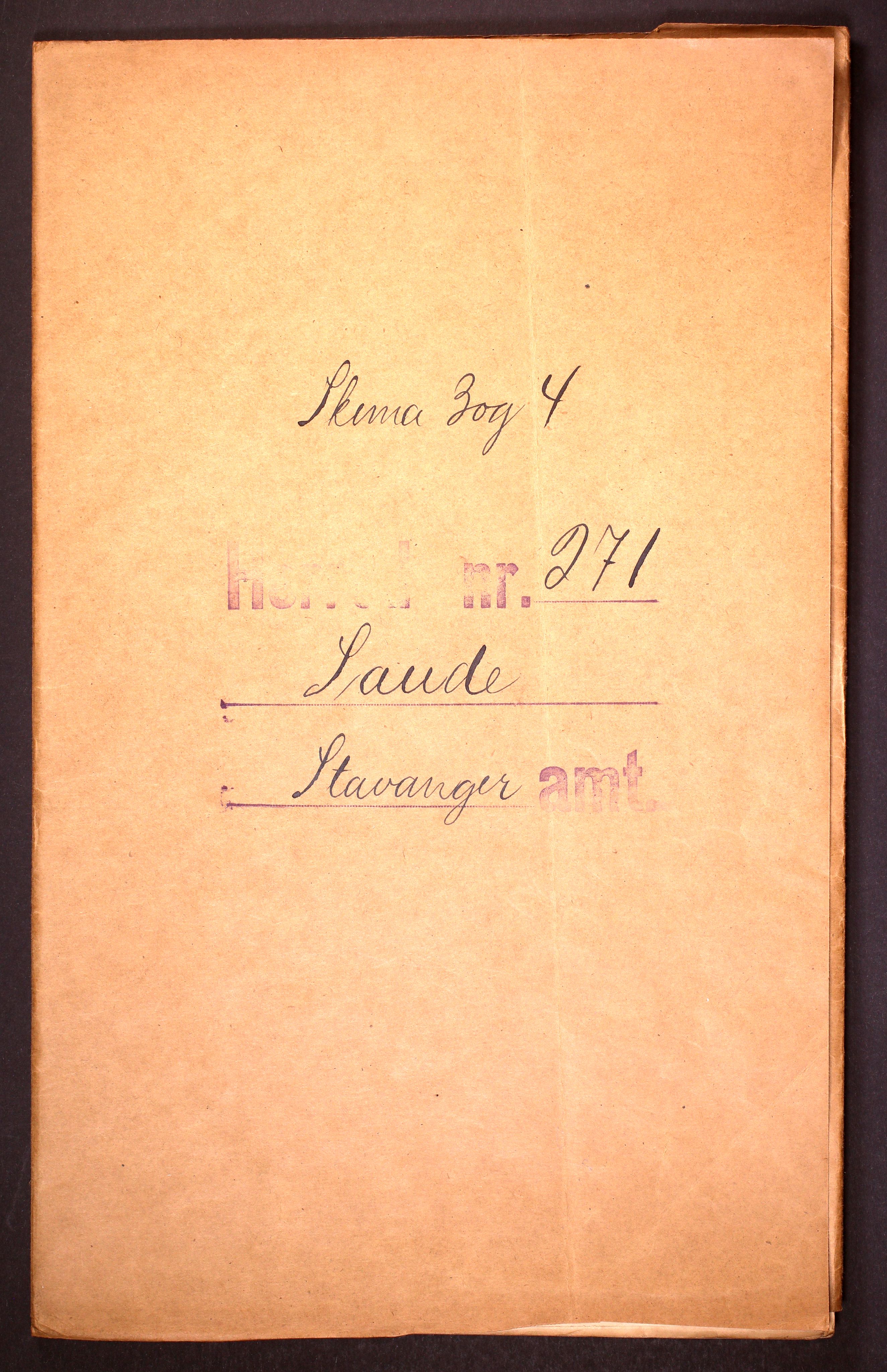 RA, Folketelling 1910 for 1135 Sauda herred, 1910, s. 1