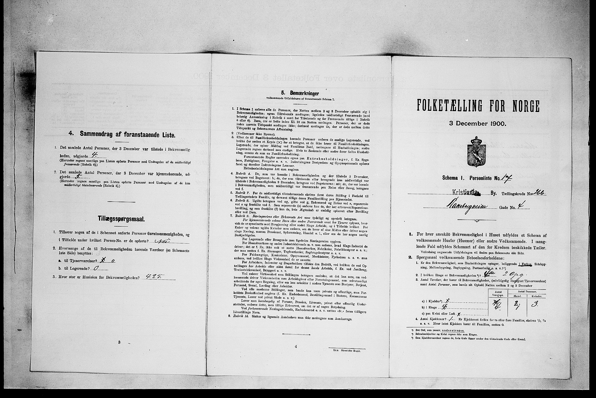 SAO, Folketelling 1900 for 0301 Kristiania kjøpstad, 1900, s. 31