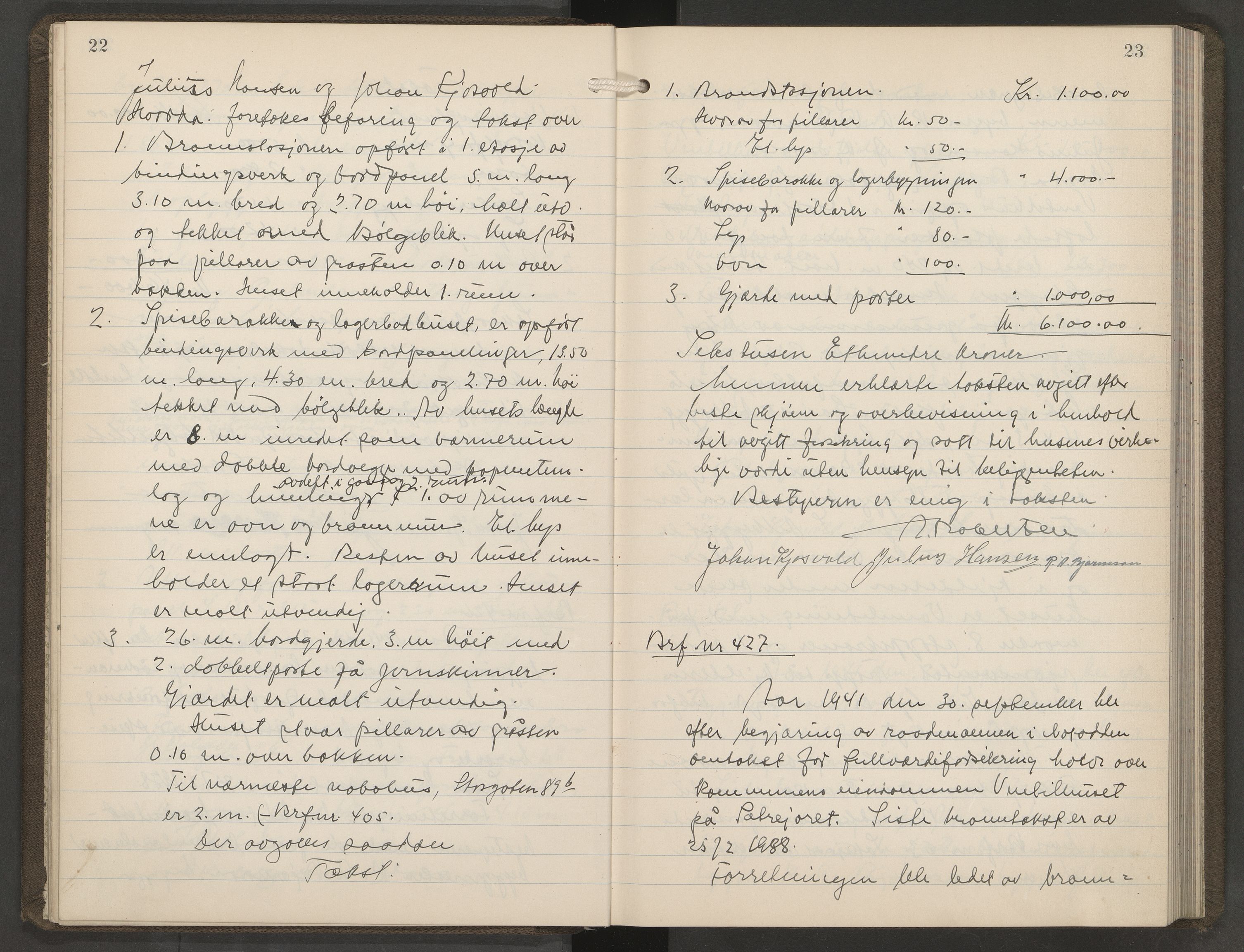 Heddal lensmannskontor, AV/SAKO-A-558/Y/Ye/Yec/L0004: Branntakstprotokoll, 1941-1947