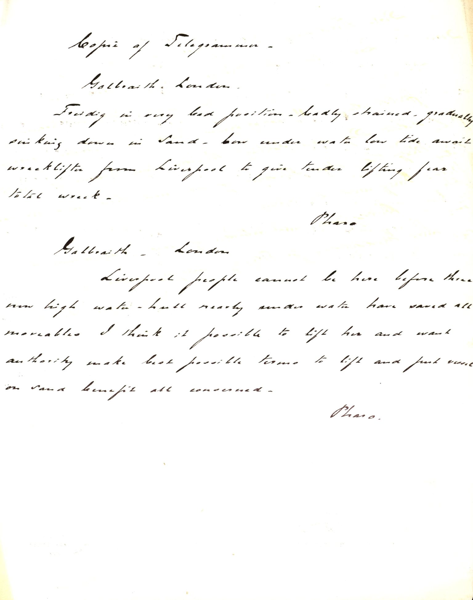 Pa 63 - Østlandske skibsassuranceforening, VEMU/A-1079/G/Ga/L0023/0002: Havaridokumenter / Flora, Frank, Freidig, Sophie, Wilhelmine, 1888, s. 24