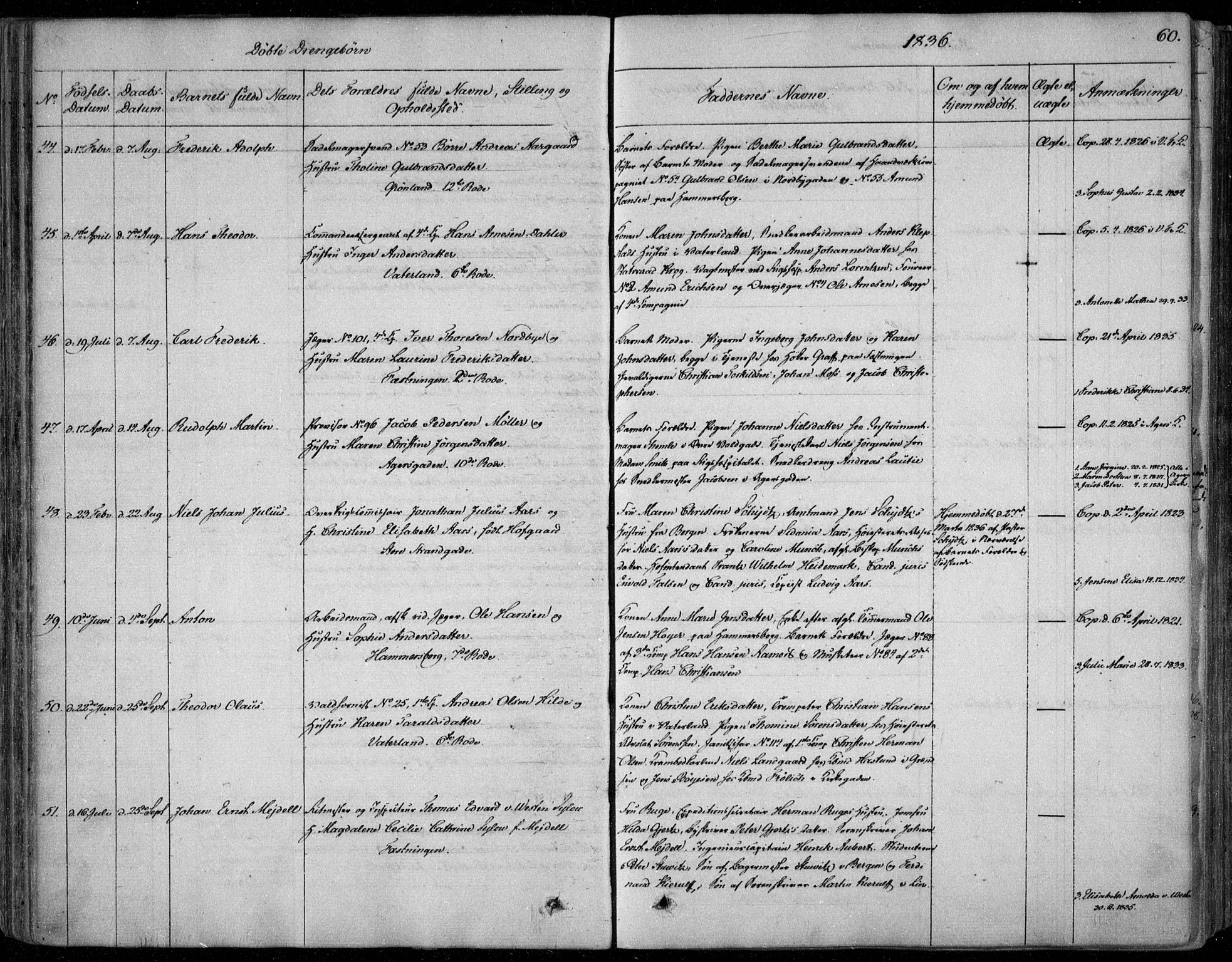 Garnisonsmenigheten Kirkebøker, SAO/A-10846/F/Fa/L0006: Ministerialbok nr. 6, 1828-1841, s. 60