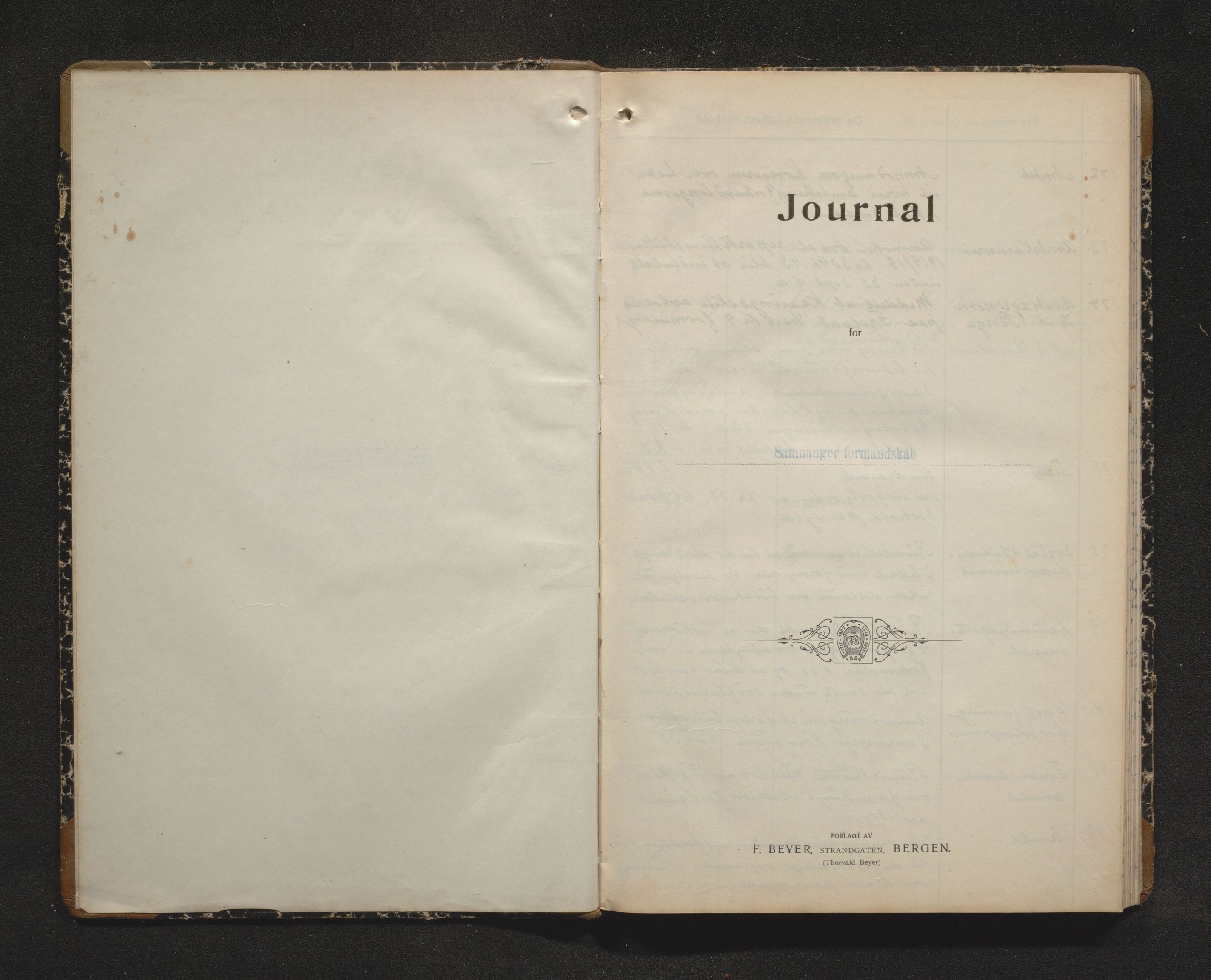 Samnanger kommune. Formannskapet, IKAH/1242-021/C/Ca/L0001: Postjournal for formannskapet, 1915-1917