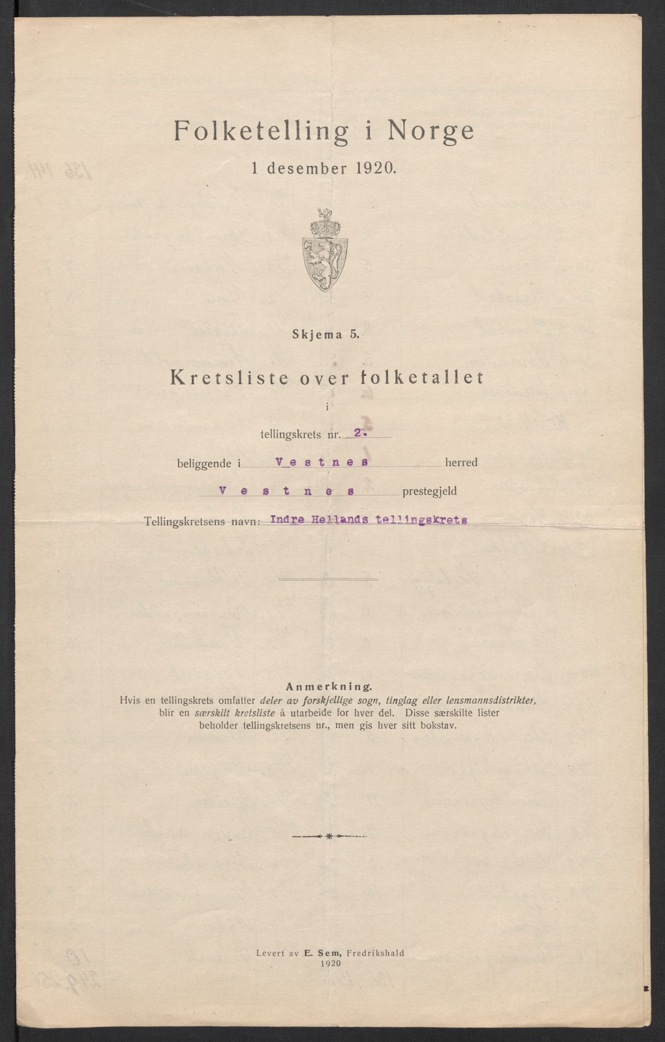 SAT, Folketelling 1920 for 1535 Vestnes herred, 1920, s. 10