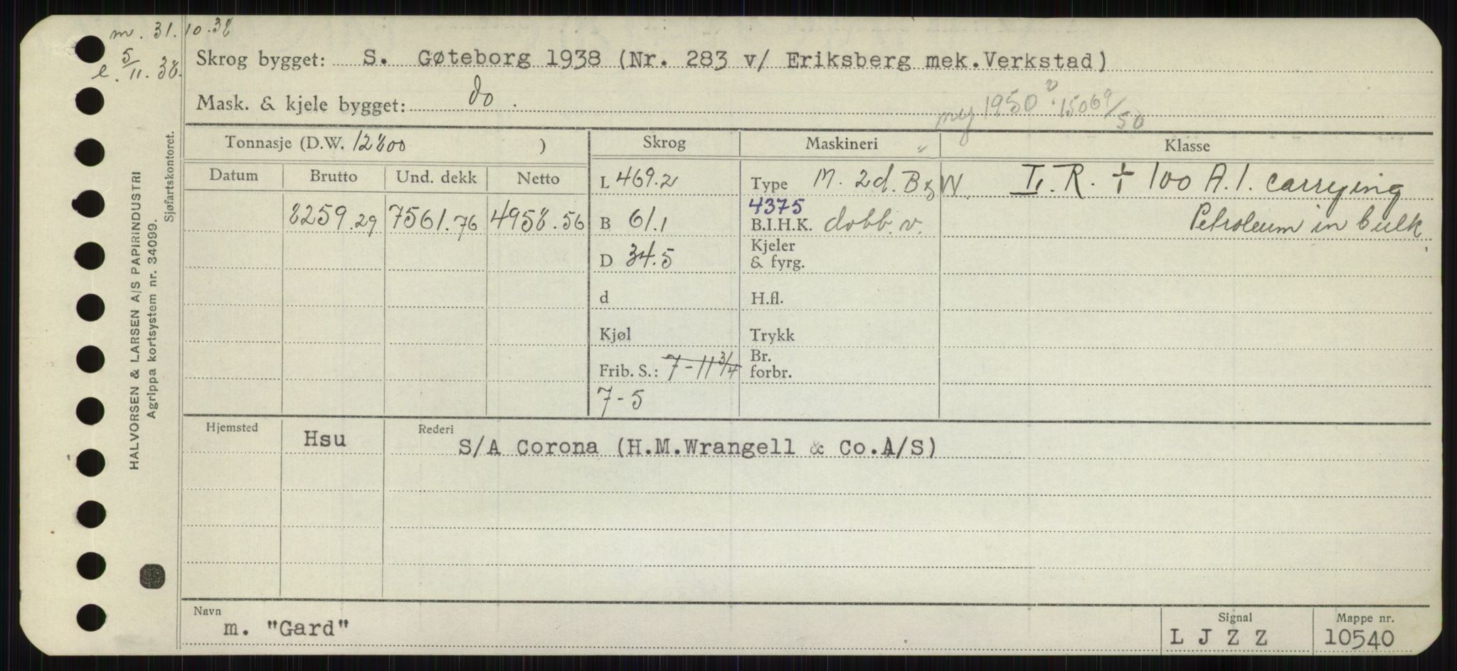 Sjøfartsdirektoratet med forløpere, Skipsmålingen, RA/S-1627/H/Hb/L0002: Fartøy, E-H, s. 191