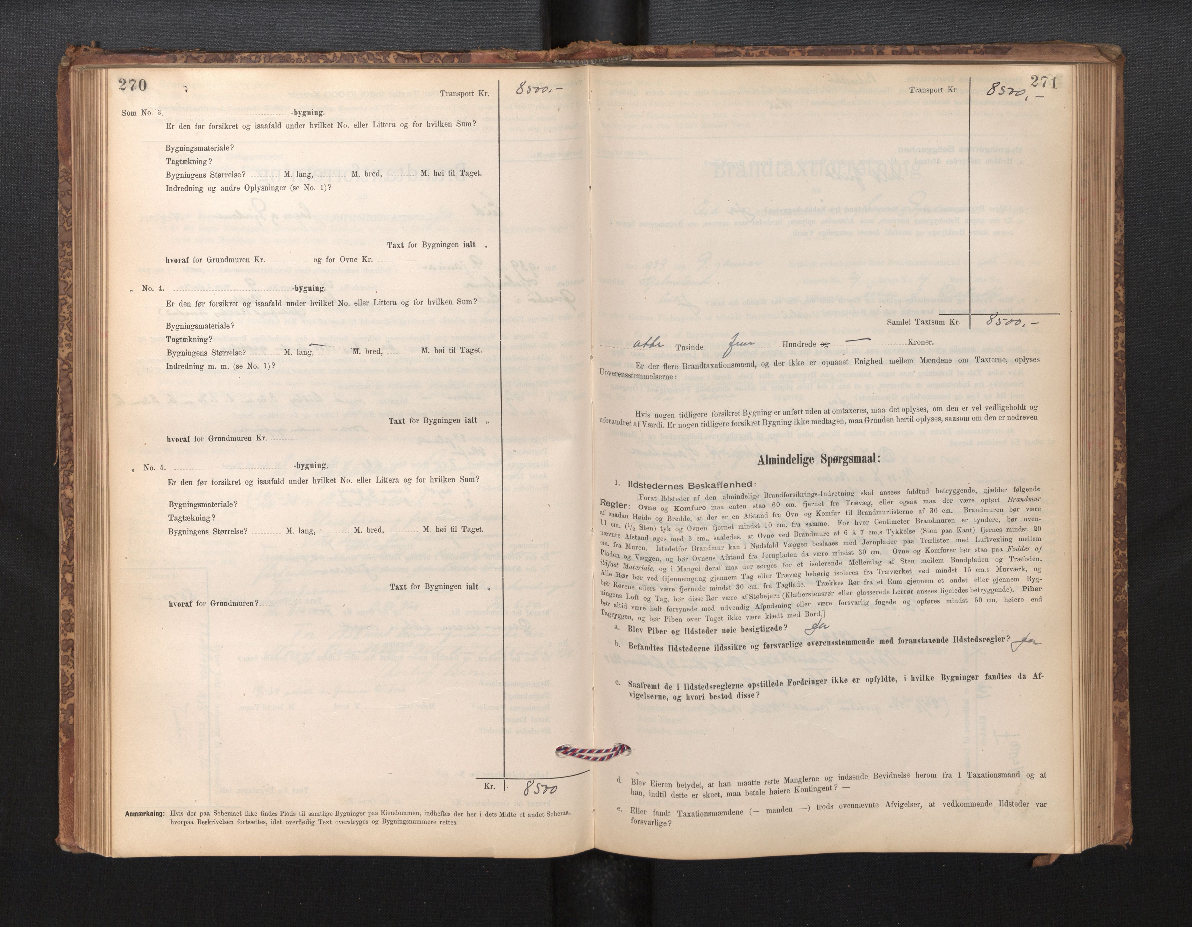 Lensmannen i Eid, SAB/A-27001/0012/L0007: Branntakstprotokoll, skjematakst, 1896-1929, s. 270-271