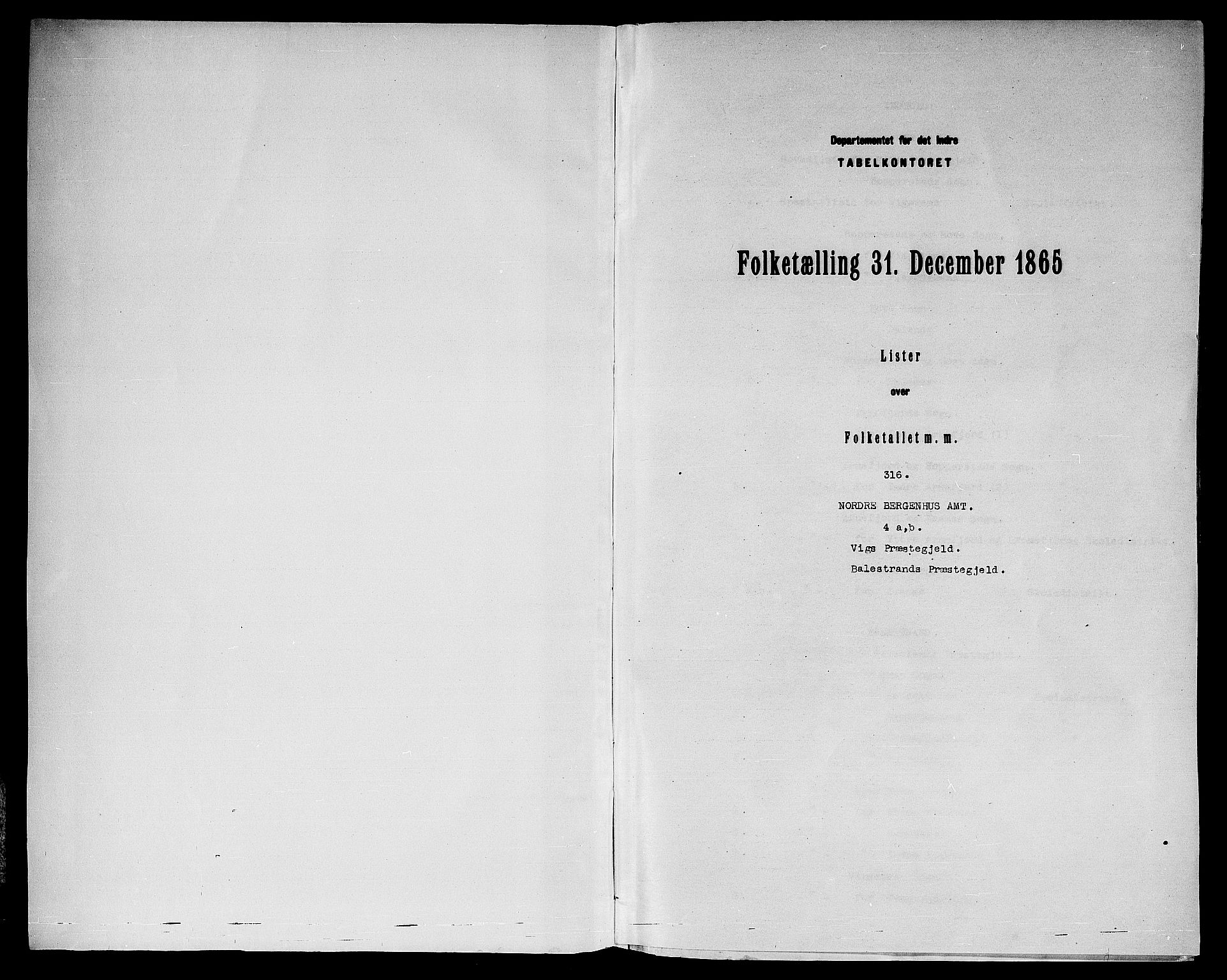RA, Folketelling 1865 for 1417P Vik prestegjeld, 1865, s. 2