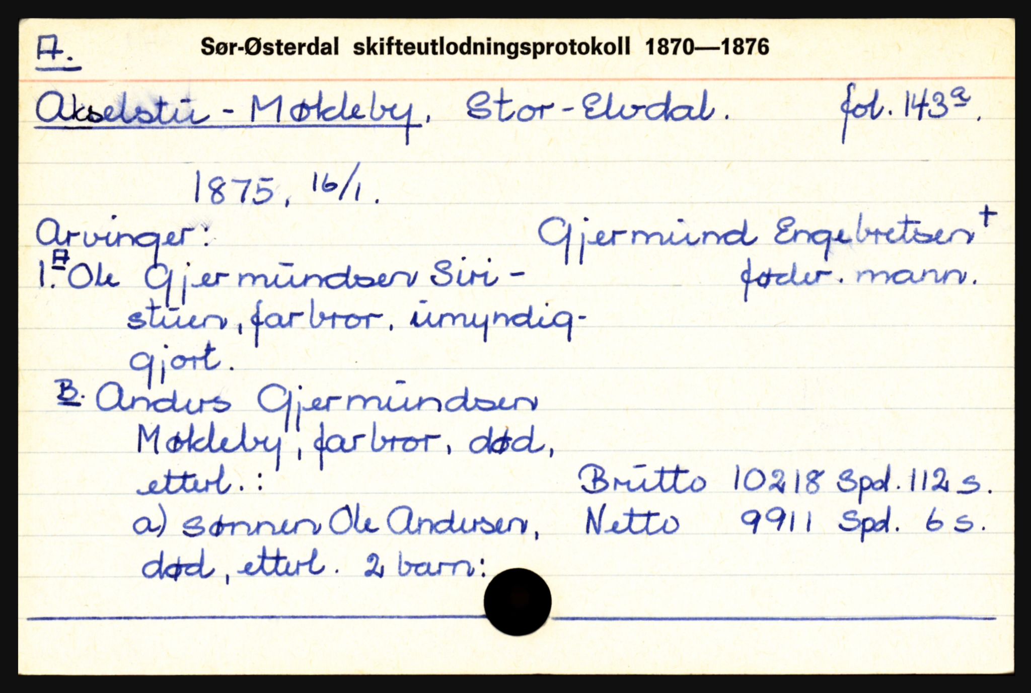 Sør-Østerdal sorenskriveri, AV/SAH-TING-018/J, 1823-1907, s. 7
