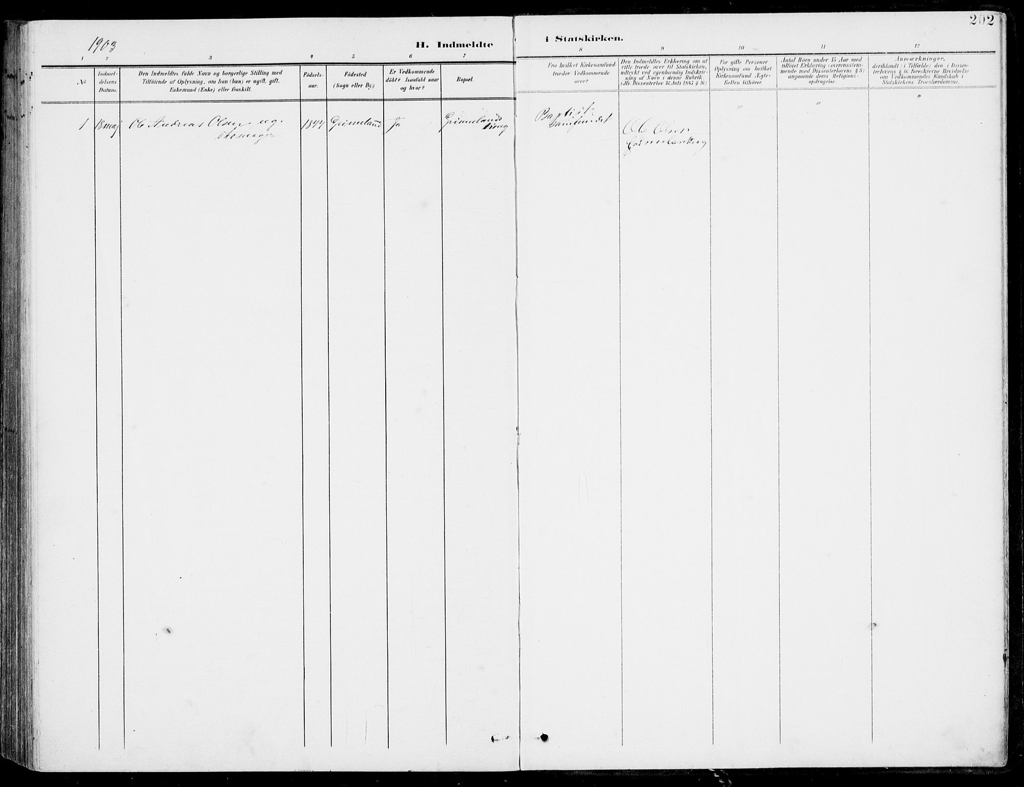 Førde sokneprestembete, AV/SAB-A-79901/H/Haa/Haab/L0002: Ministerialbok nr. B  2, 1899-1920, s. 202