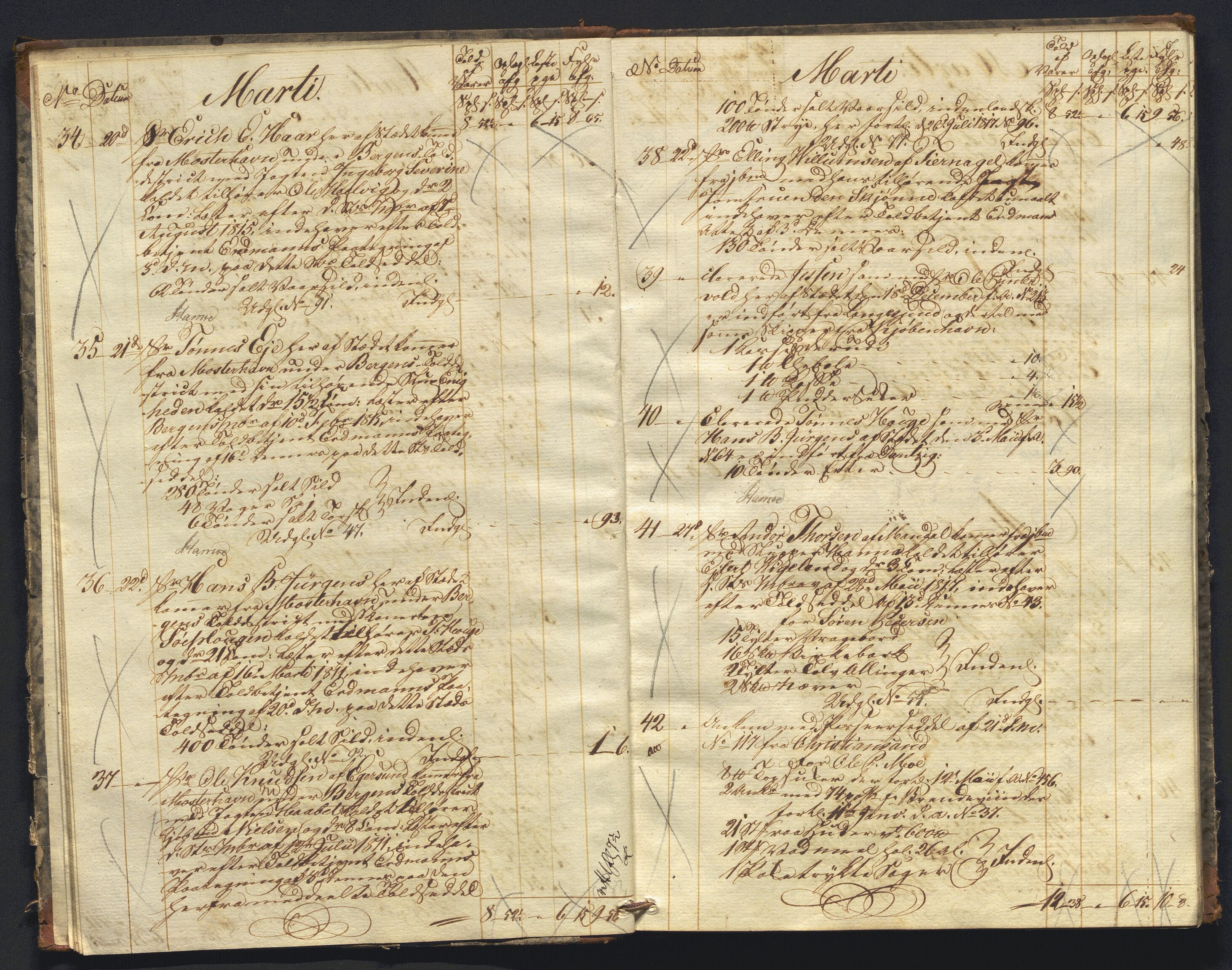 Revisjonsdepartementet, 2. revisjonskontor, AV/RA-S-1115/E/E010/L0060: Egersund: Tollbok, 1820, s. 6b-7a
