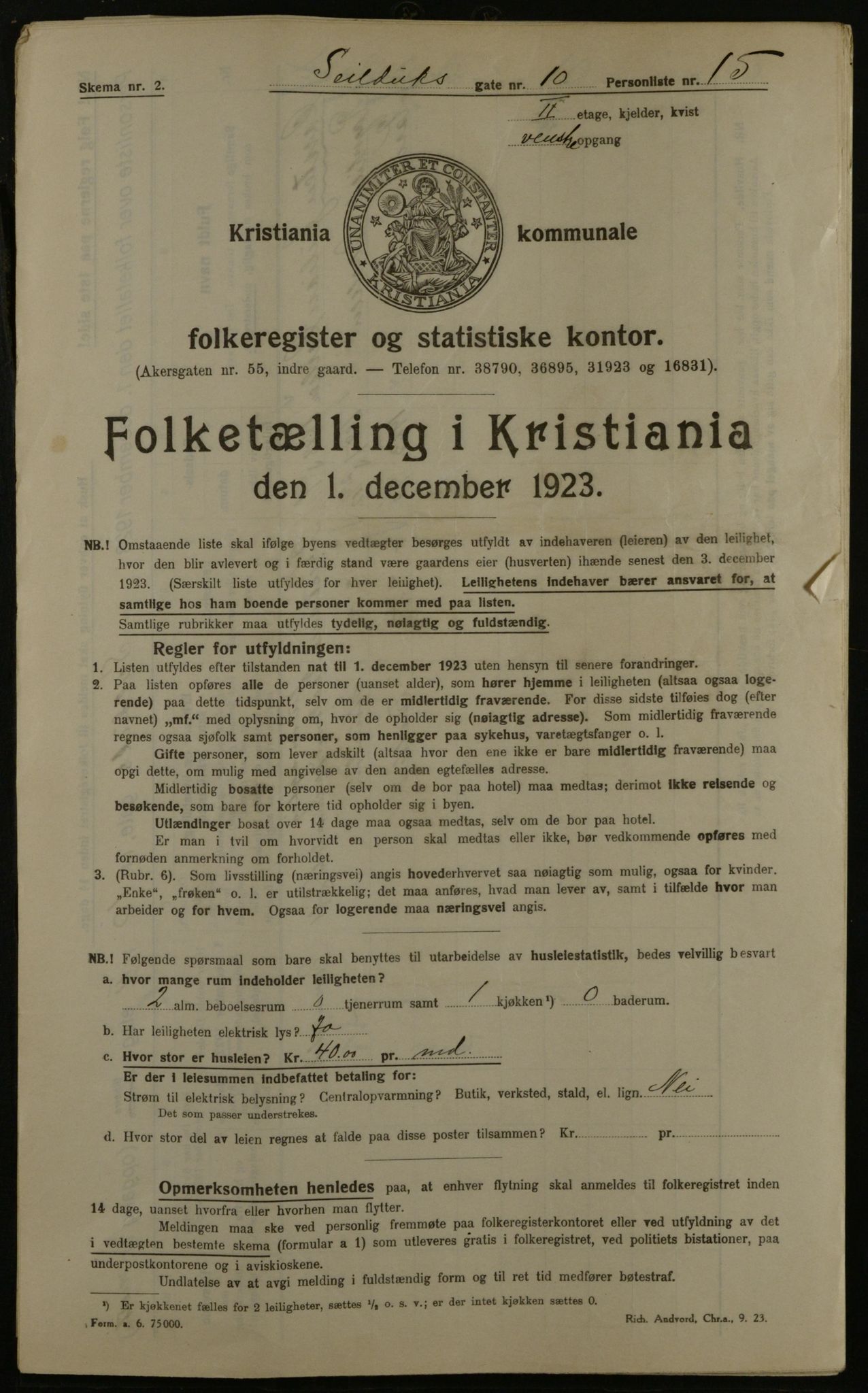 OBA, Kommunal folketelling 1.12.1923 for Kristiania, 1923, s. 104376