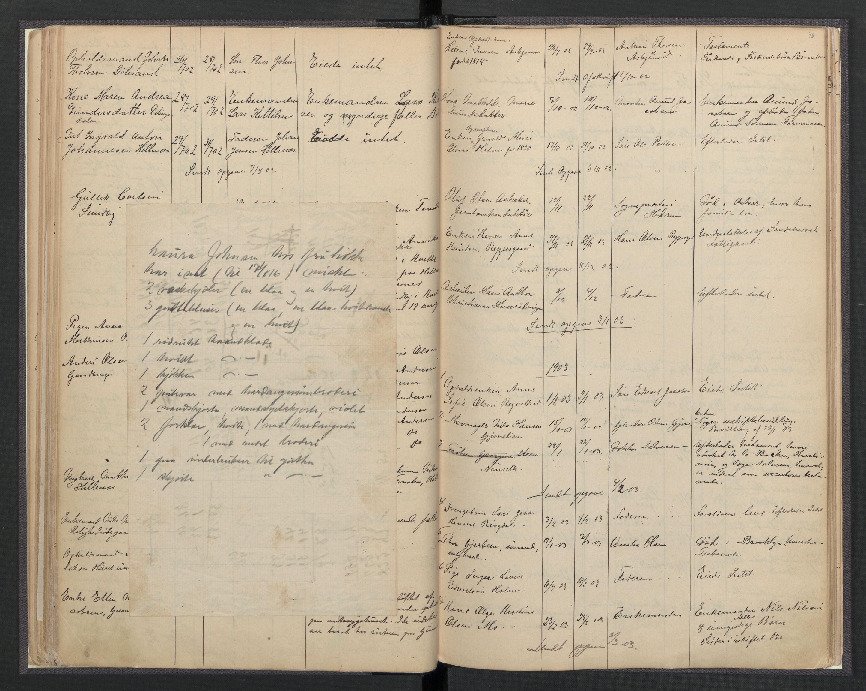 Hedrum lensmannskontor, AV/SAKO-A-536/H/Ha/L0001: Dødsfallsprotokoll, 1886-1908, s. 48